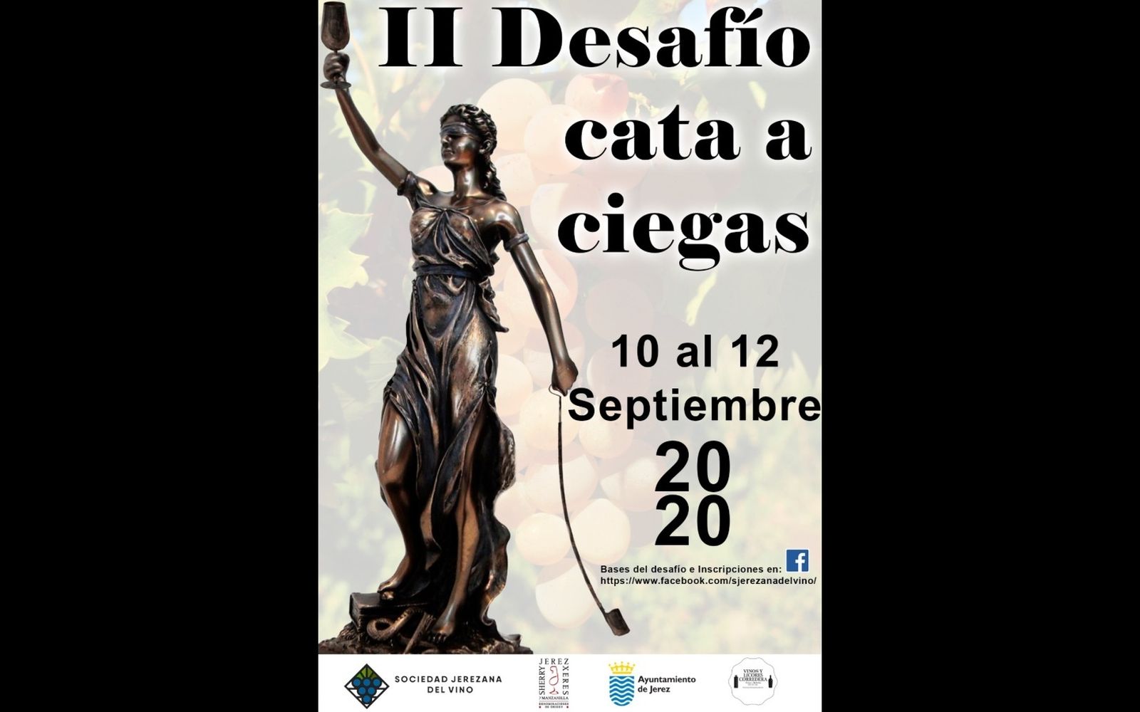 Cartel del 'II Desafío cata a ciegas' de la Sociedad Jerezana del Vino.