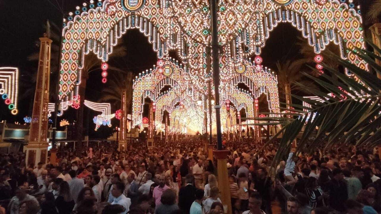 Alumbrado de la Feria de Jerez, en una imagen de archivo.