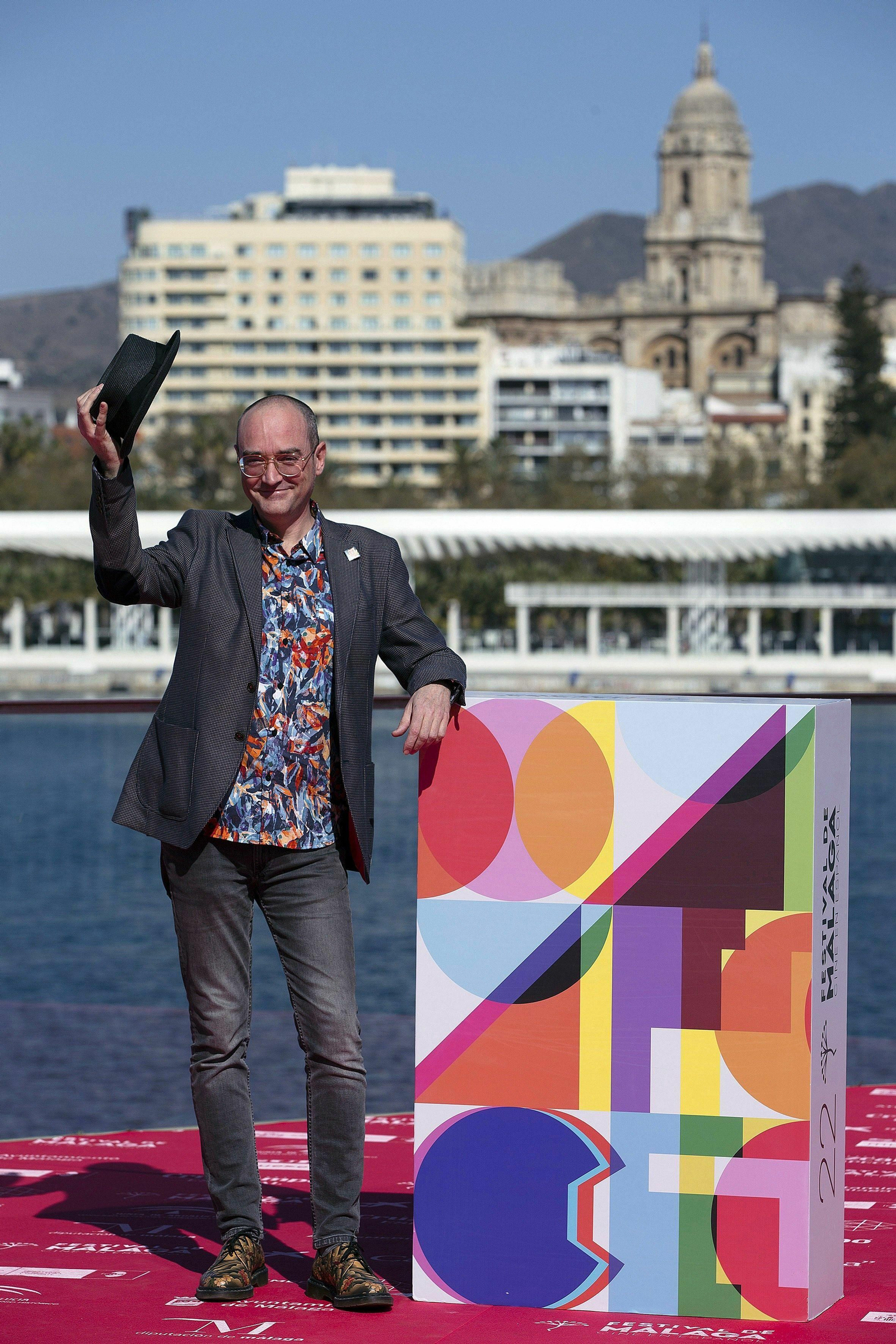 José Luis Ágreda posa en el último Festival de Málaga, donde concursó con éxito la cinta animada.