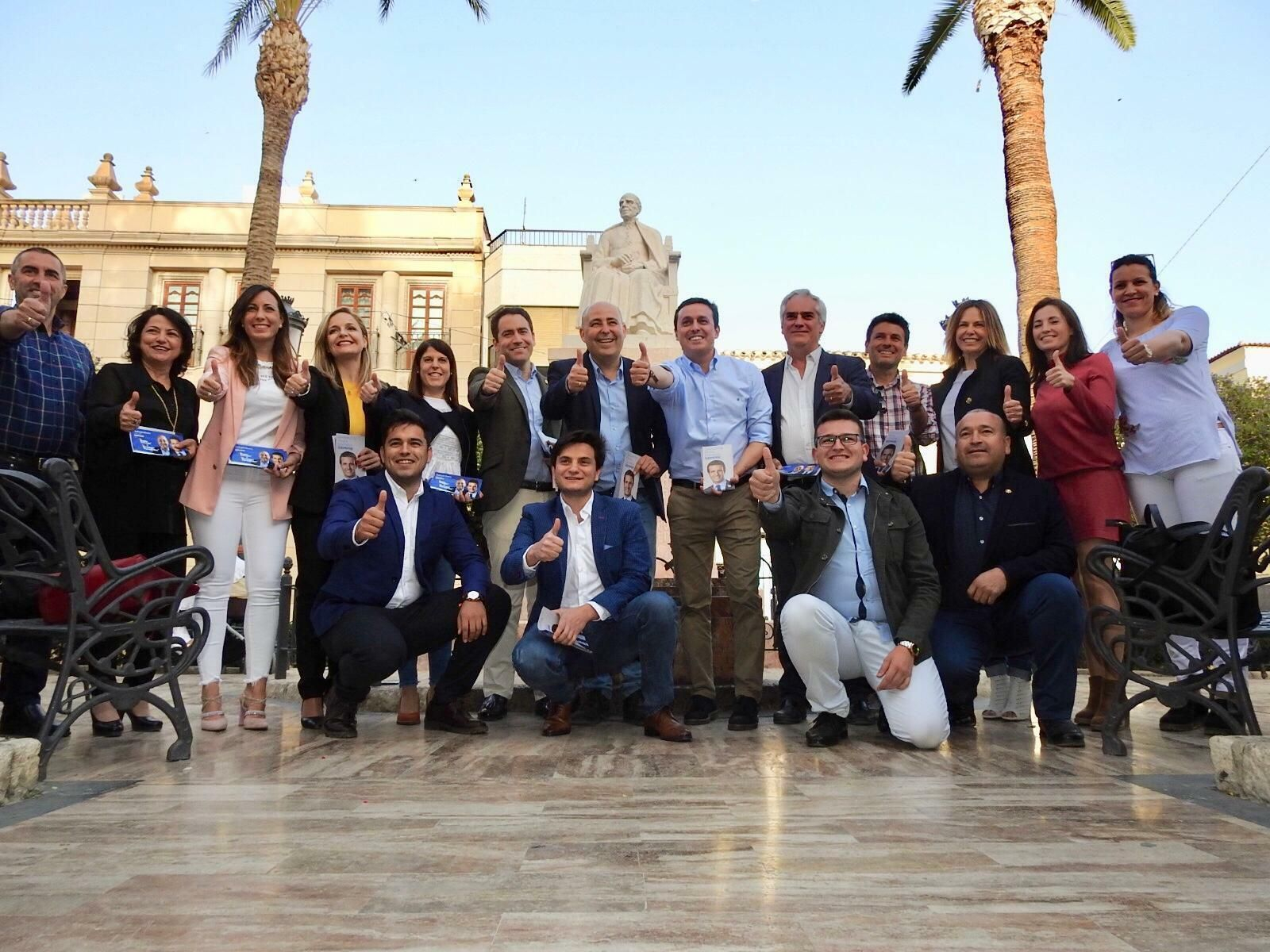 El equipo del Partido Popular de Huércal-Overa para las próximas elecciones.