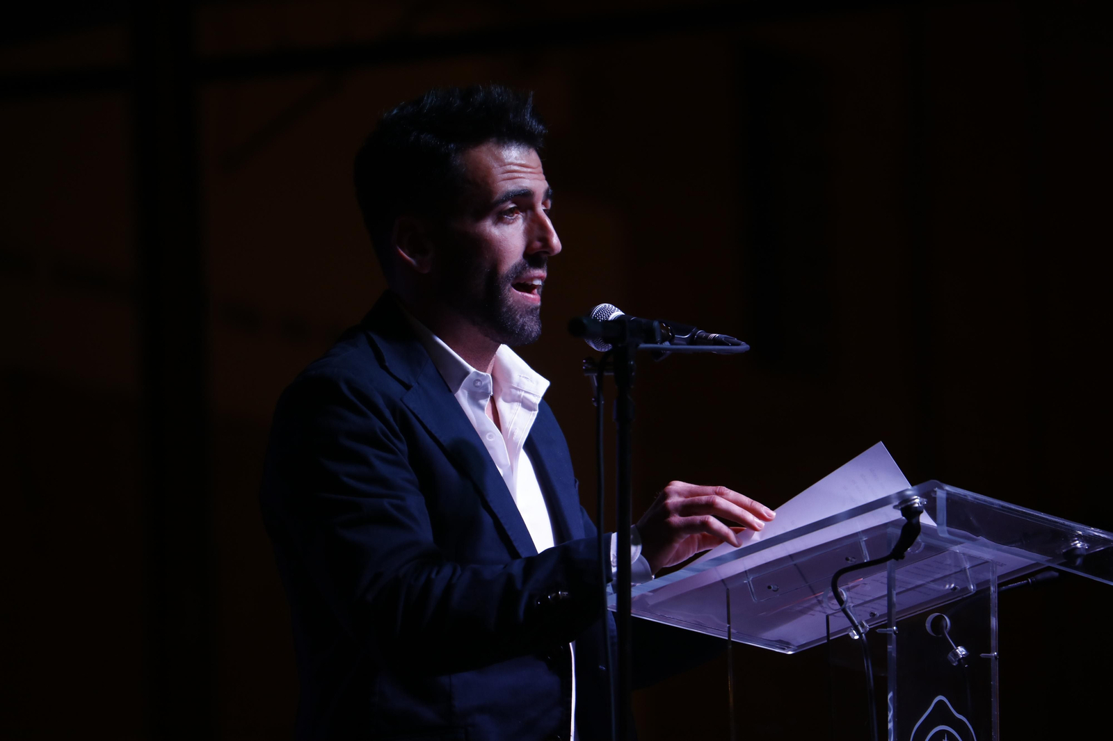 Juan Rafael Fuentes, durante el pregón de la Velá de la Fuensanta.