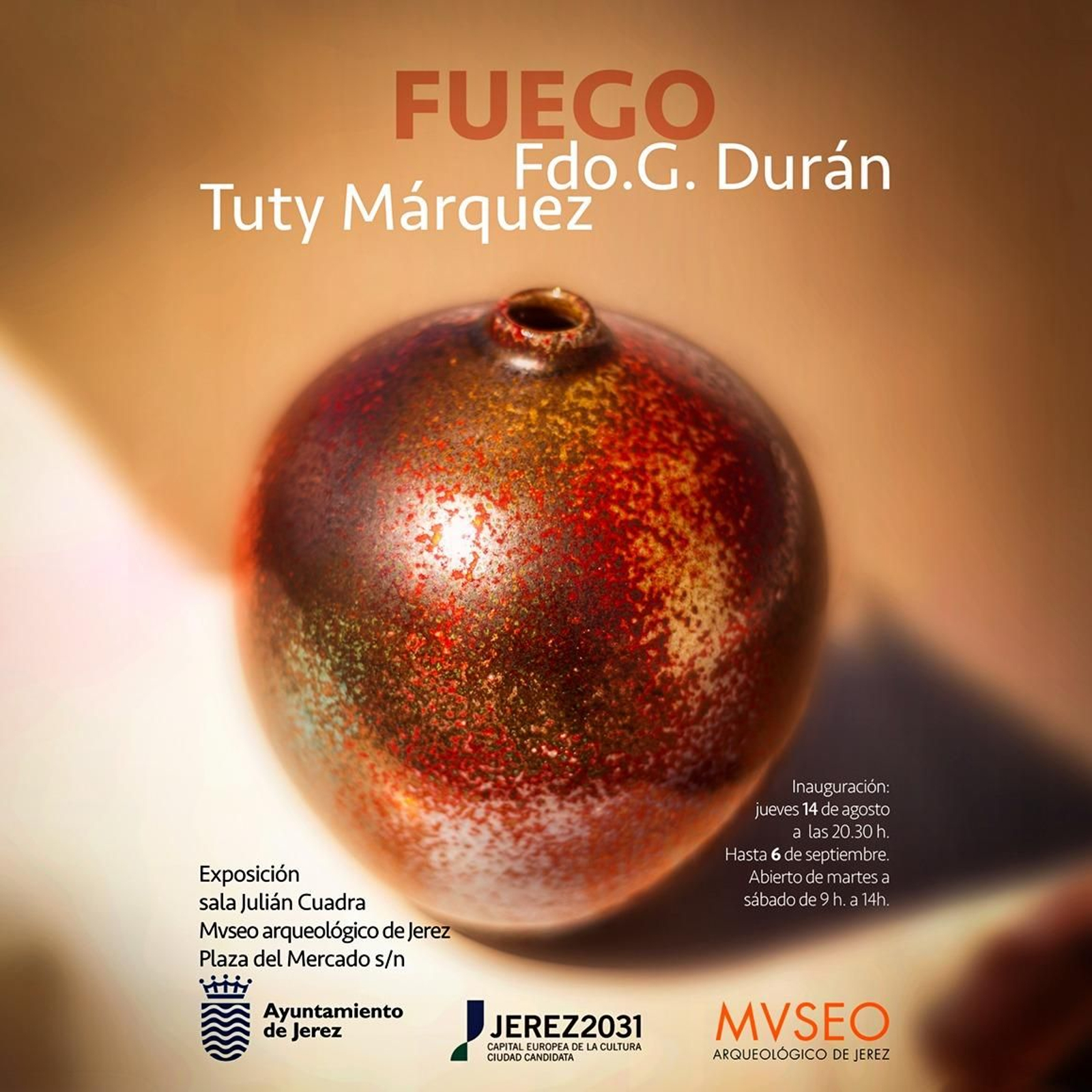 Cartel de la exposición Fuego