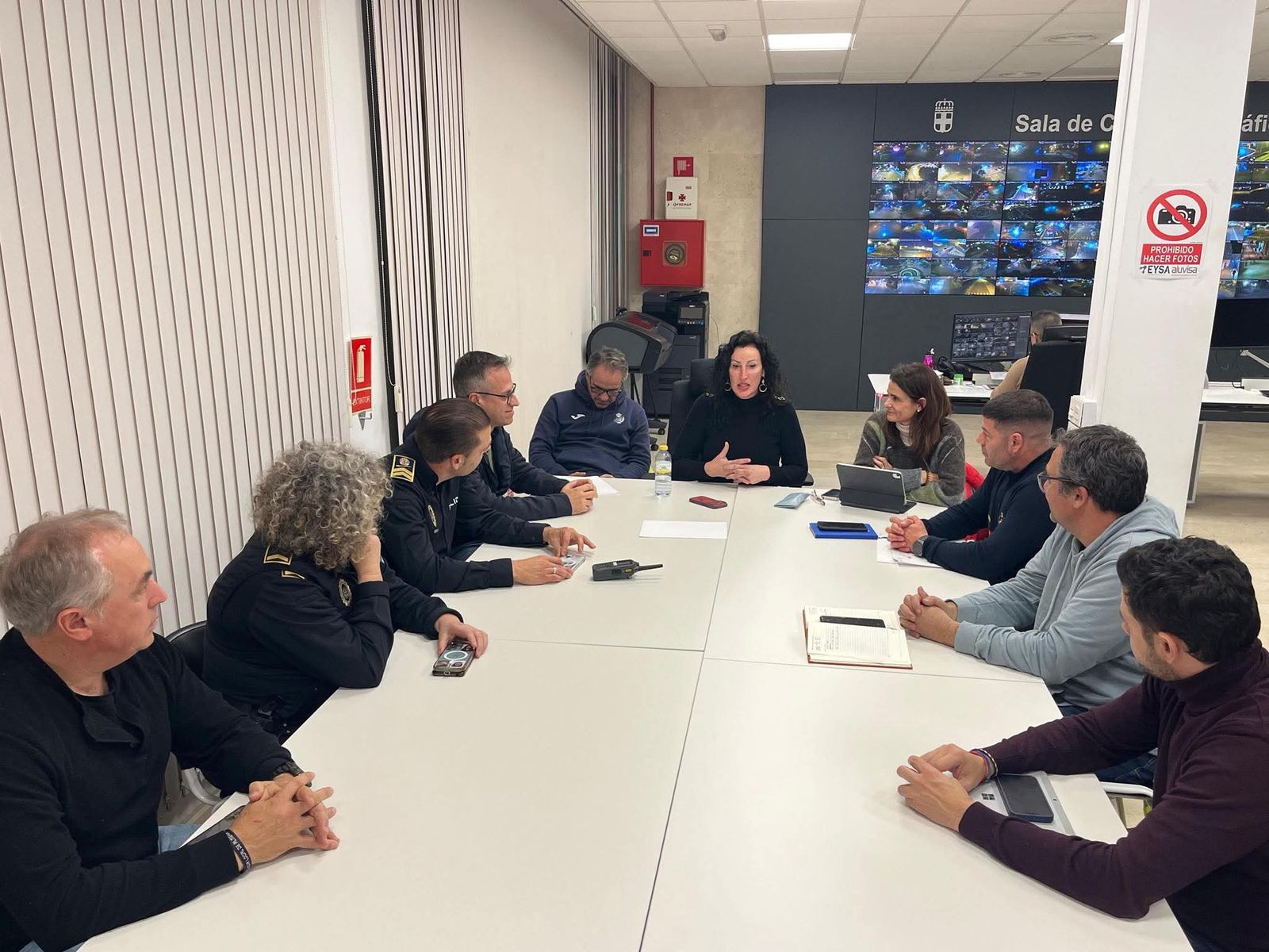 Reunión del comité de coordinación municipal para el seguimiento del Plan de Emergencias activado en la capital por la borrasca Kristin.