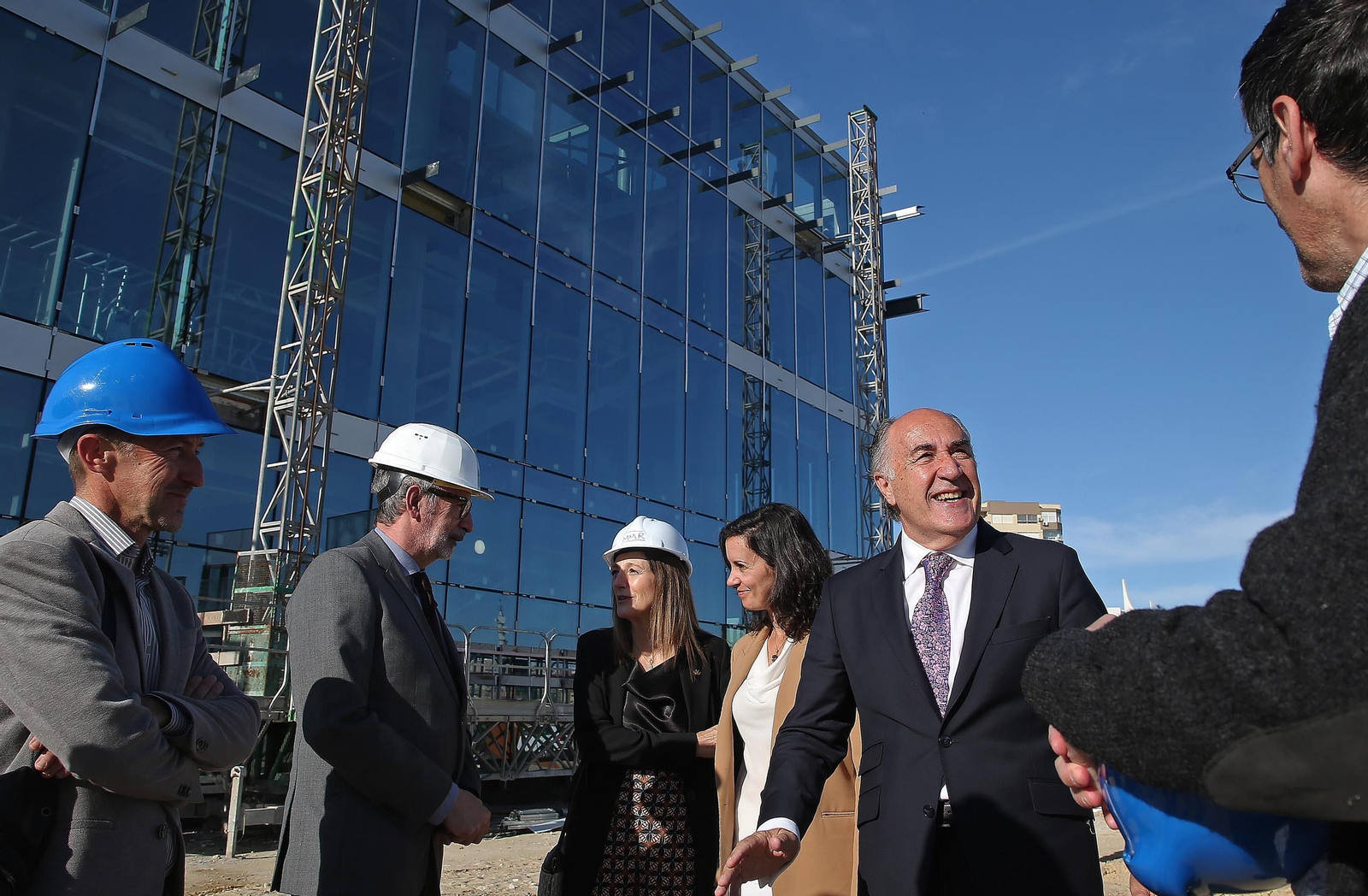 Fotos de la visita a las obras del Centro de Innovación de la UCA del Lago Marítimo en Algeciras