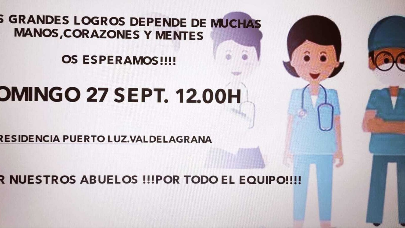El cartel que anuncia la concentración.