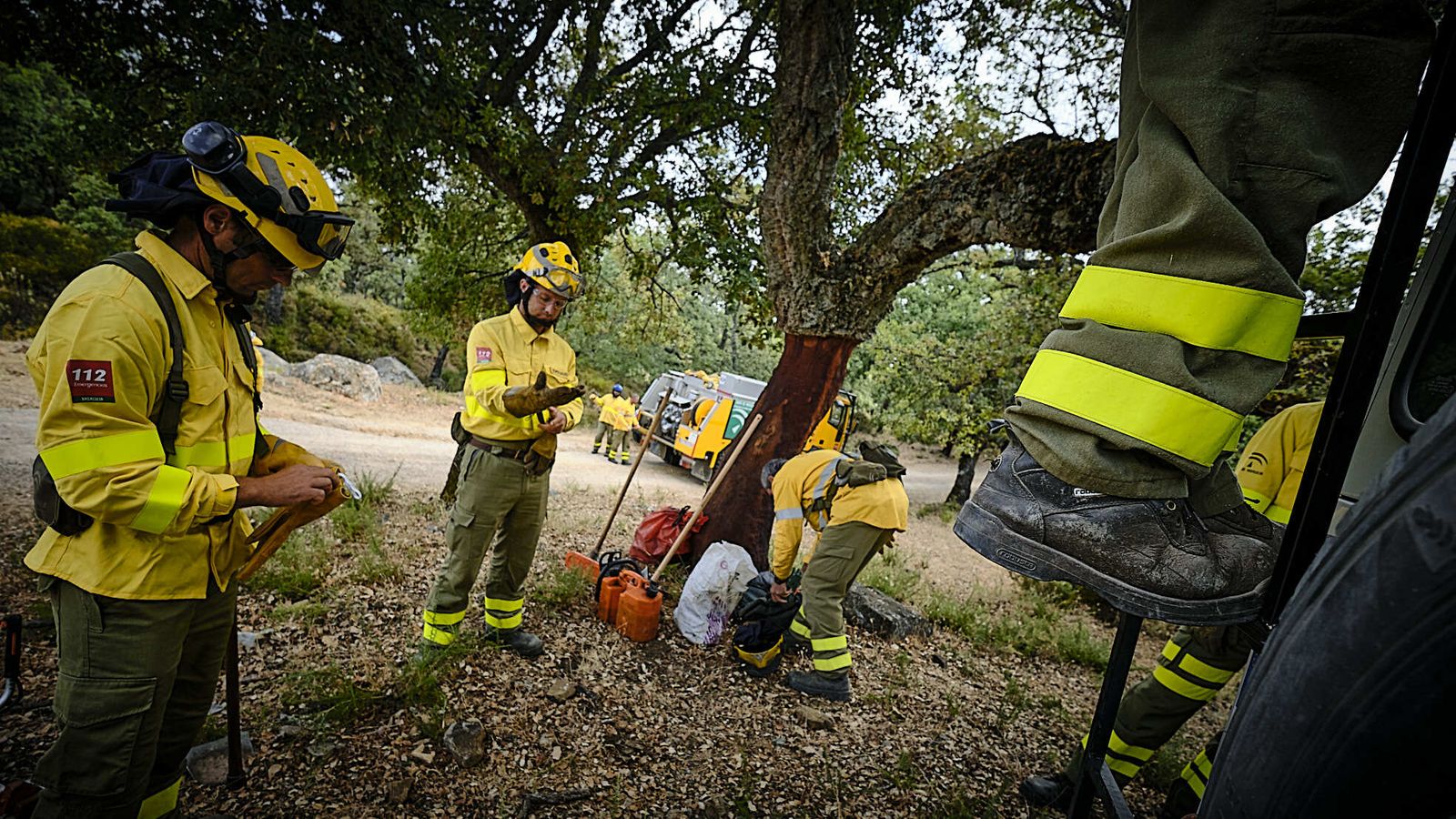 Simulacro de incendio del CEDEFO de Algodonales.