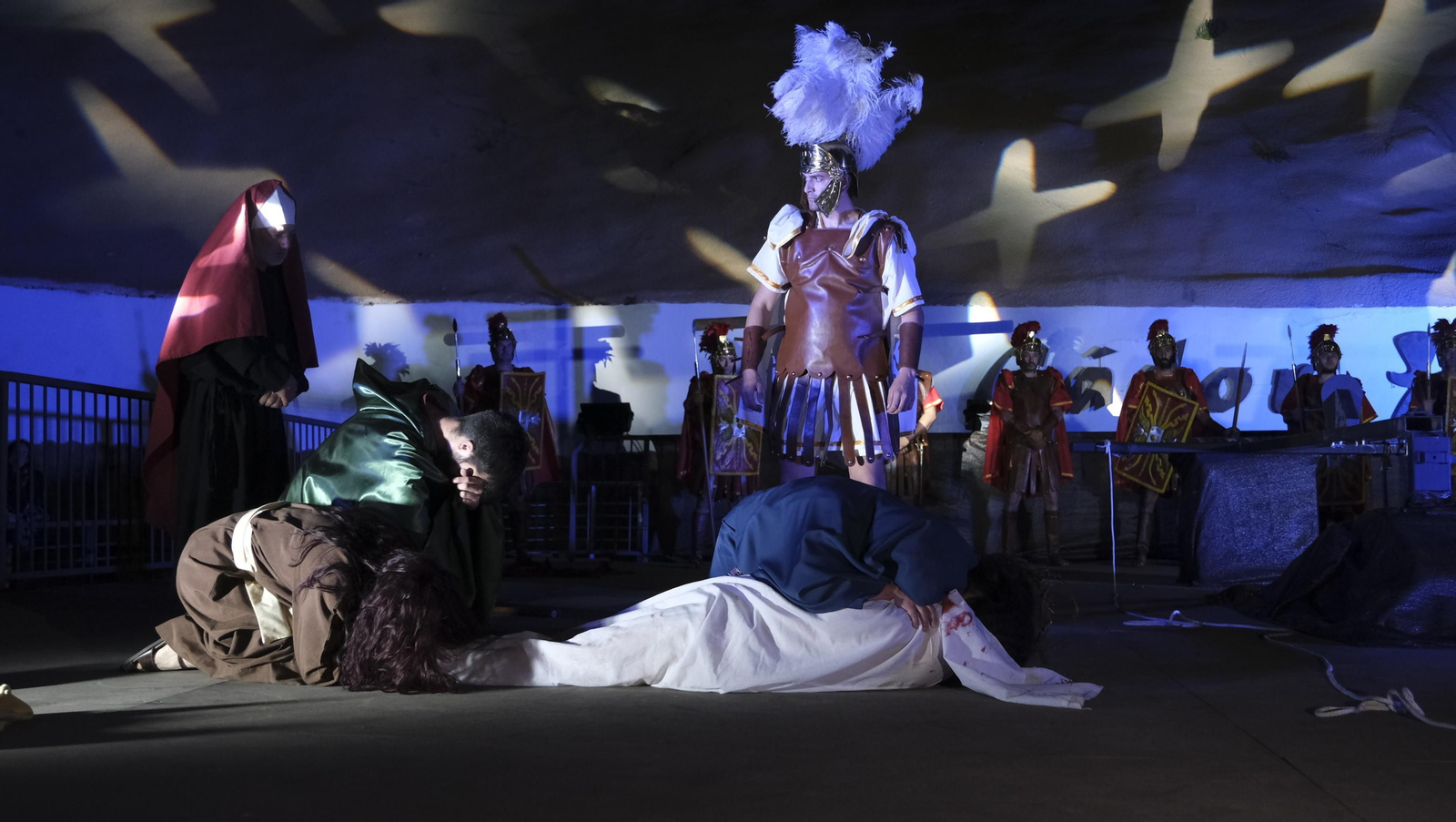 Imágenes de la Pasión Viviente en la Semana Santa de Gádor 2023