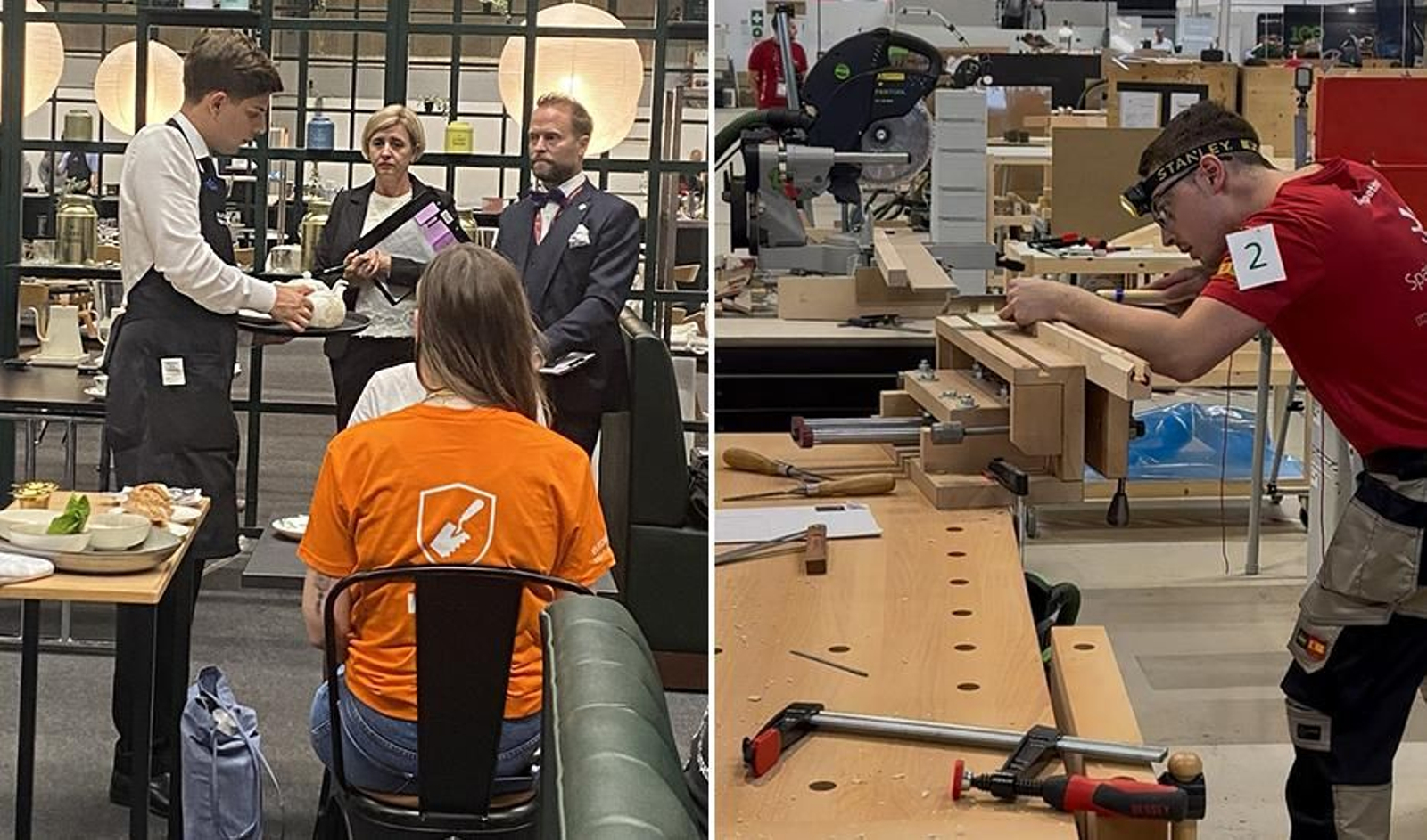 Los dos granadinos, durante la competición.