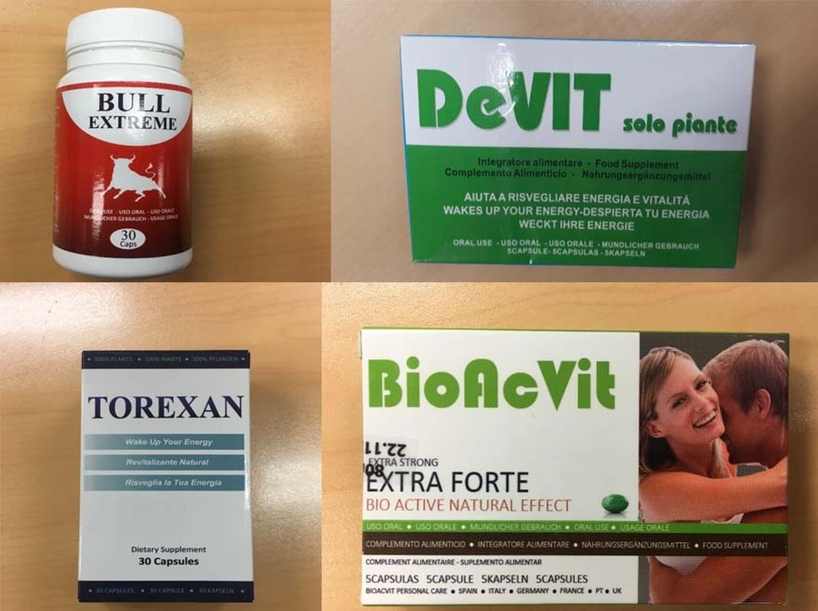 Retirados seis complementos alimenticios que contenían Viagra