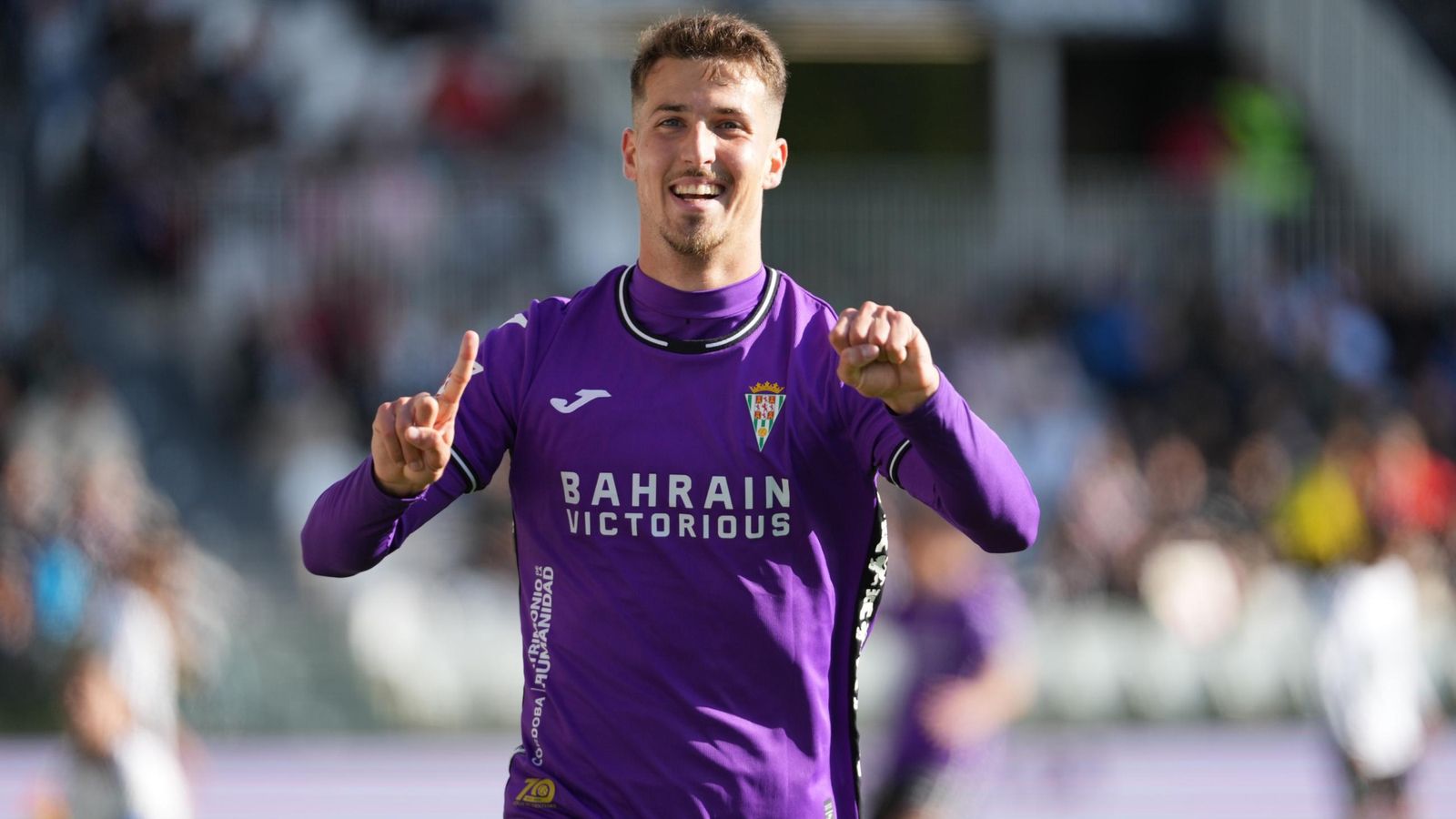 Pedro Ortiz celebra el gol del 0-1 en el Burgos CF - Córdoba CF. Pedro Ortiz celebra el gol del 0-1 en el Burgos CF - Córdoba CF.