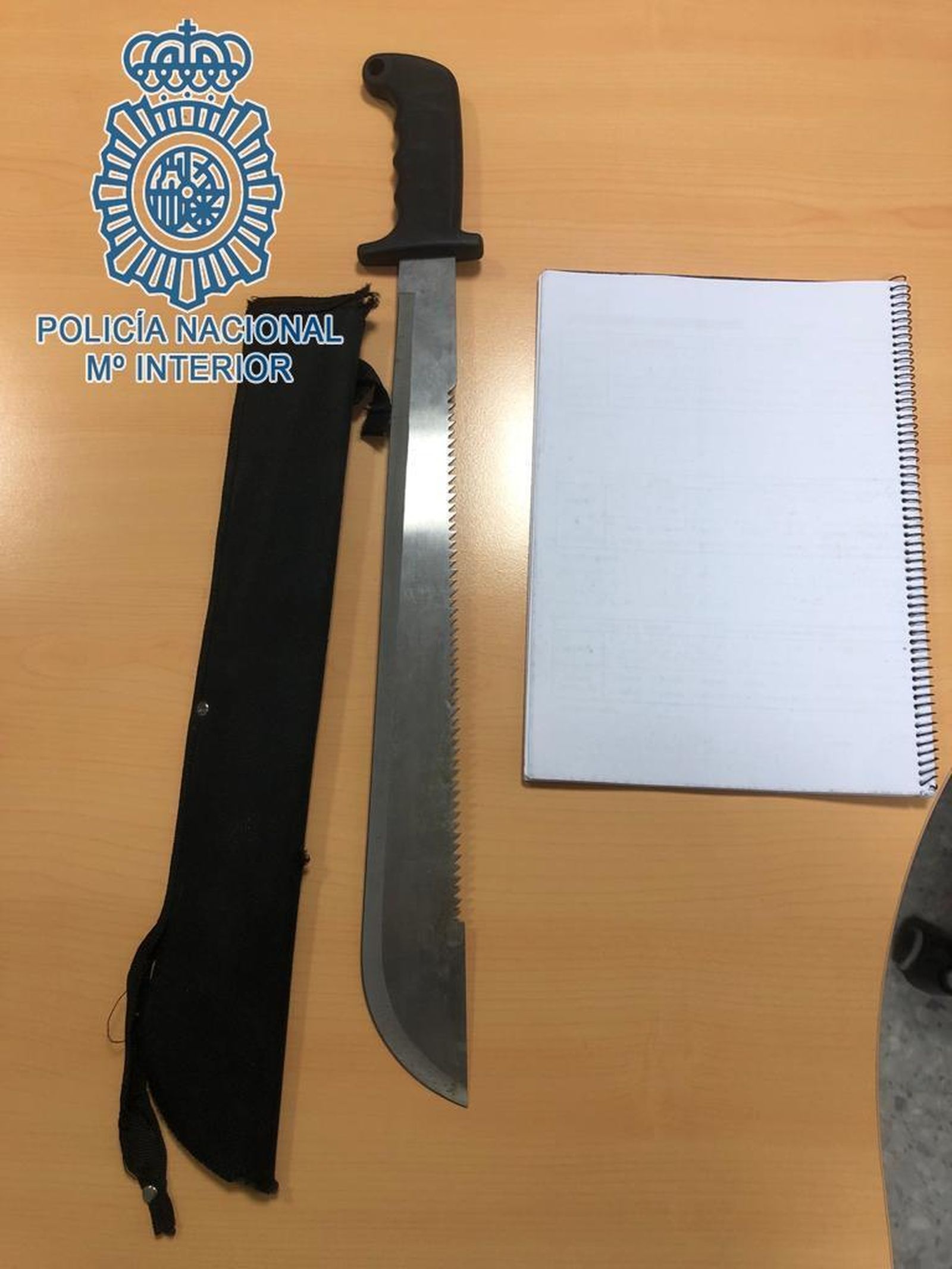 El machete intervenido en Dos Hermanas.