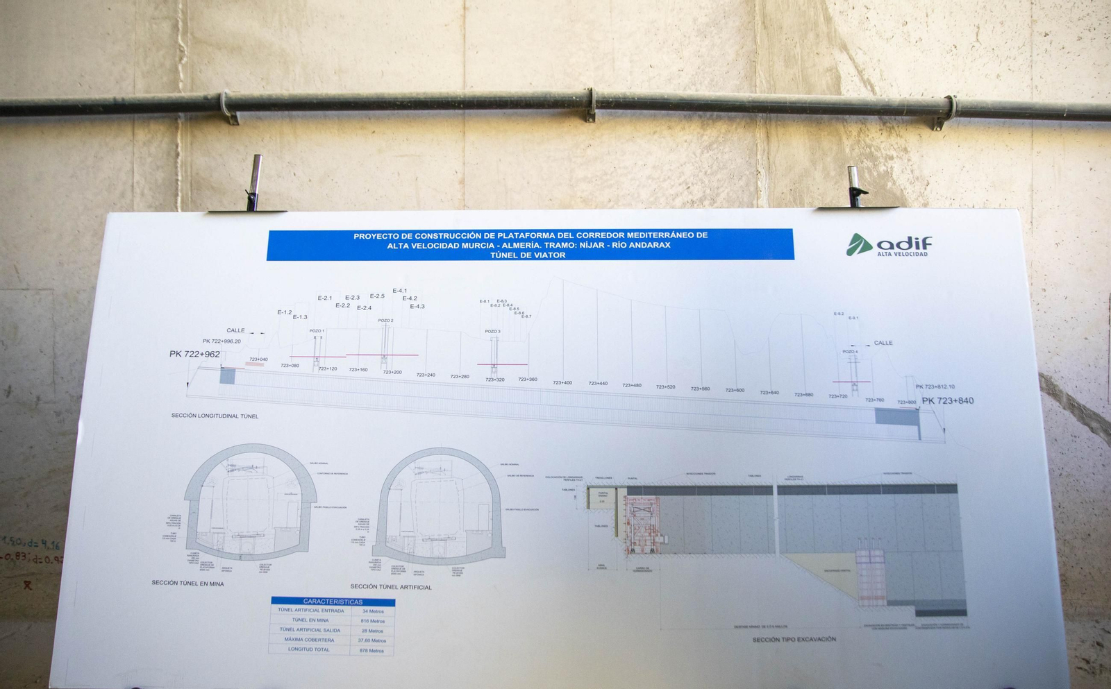 Así avanzan las obras del túnel de Viator del Ave