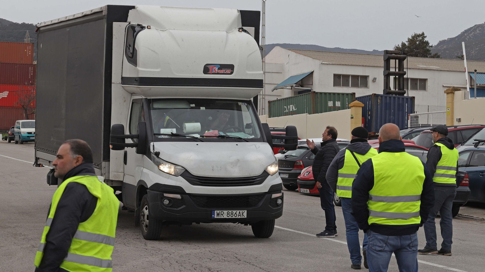 Fotos de la cuarta jornada de huelga de camioneros en Algeciras