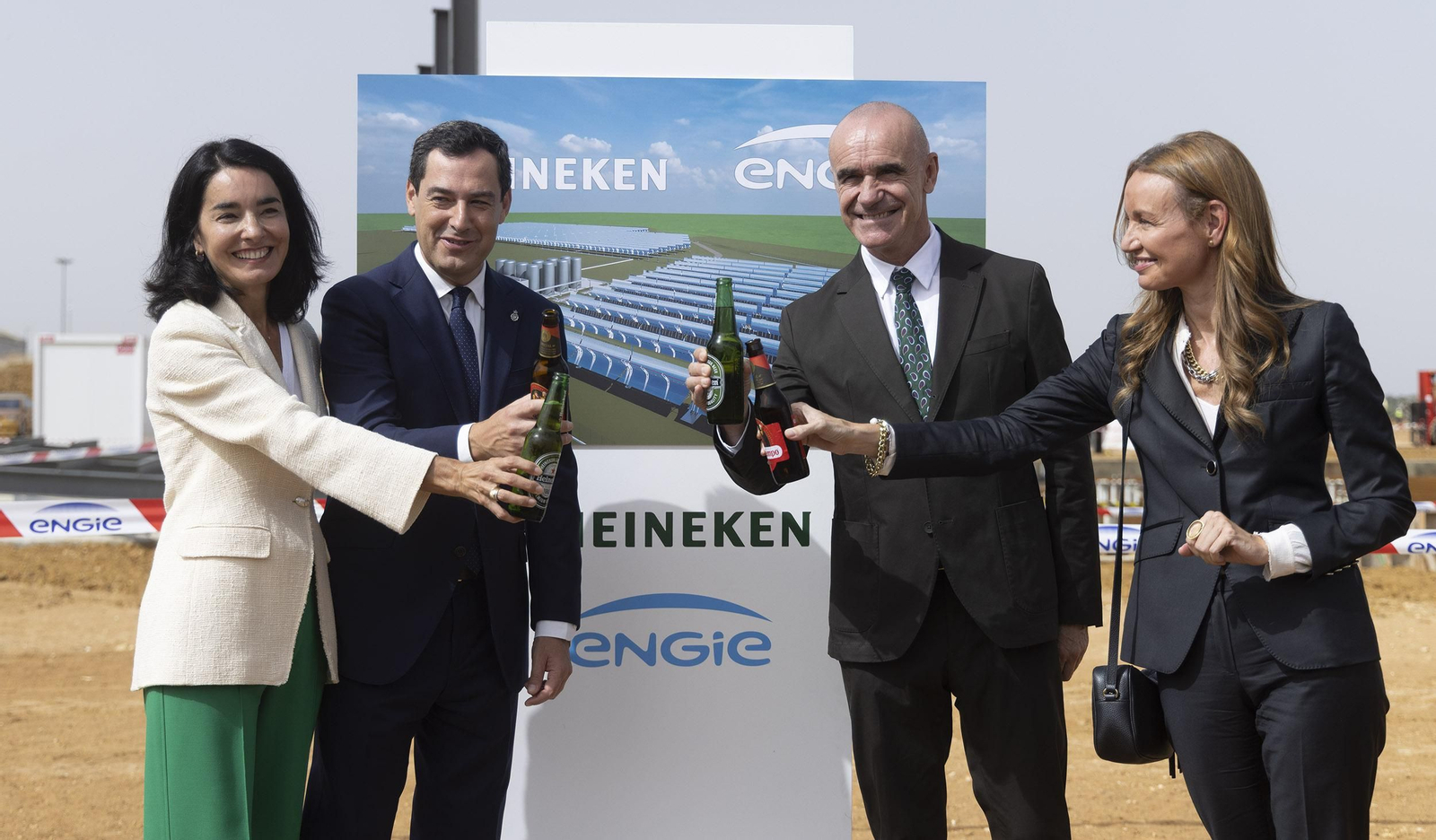Inicio de obras de la planta termosolar de Heineken, en imágenes