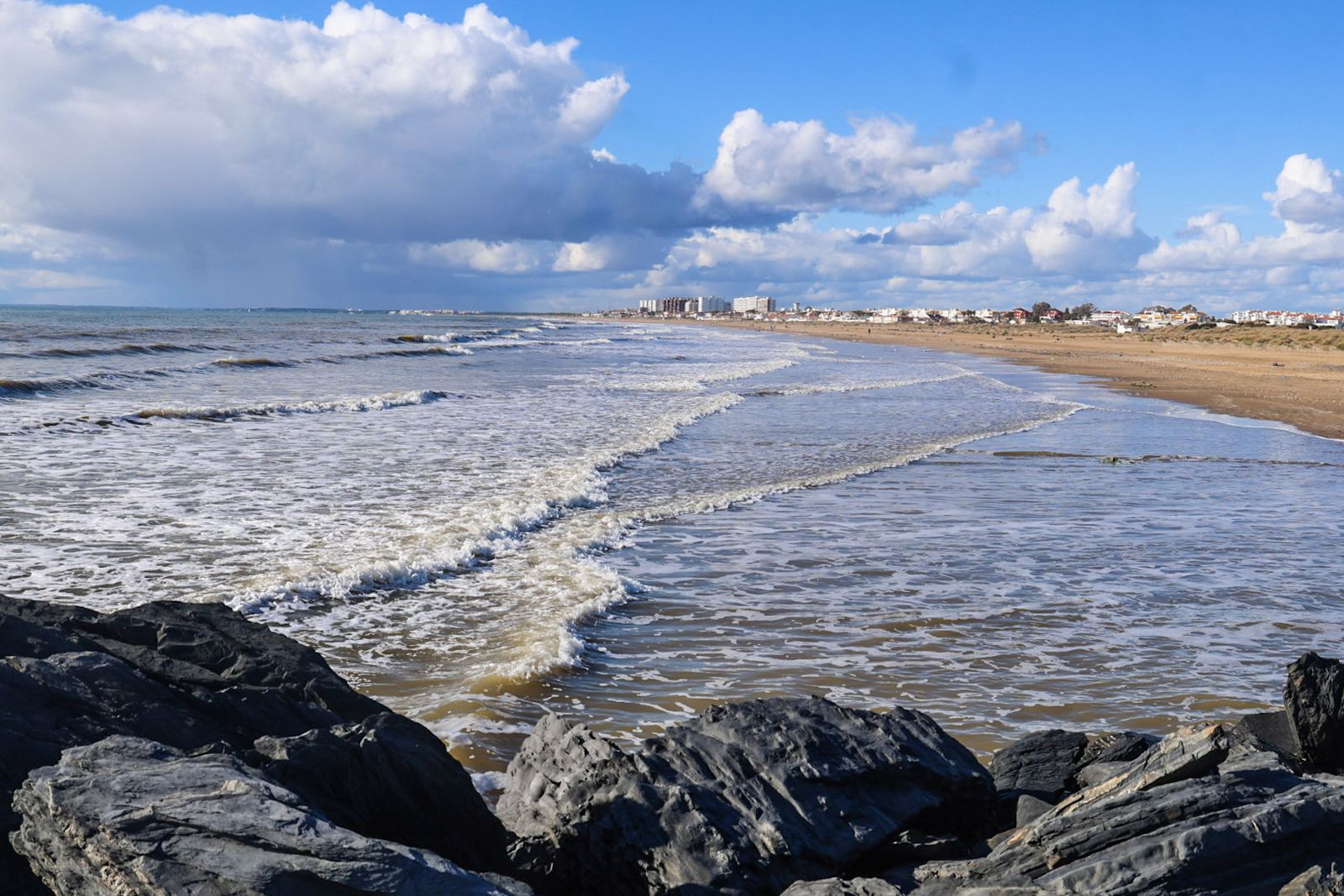 Fotos de la playa de Punta Umbría tras las últimas borrascas