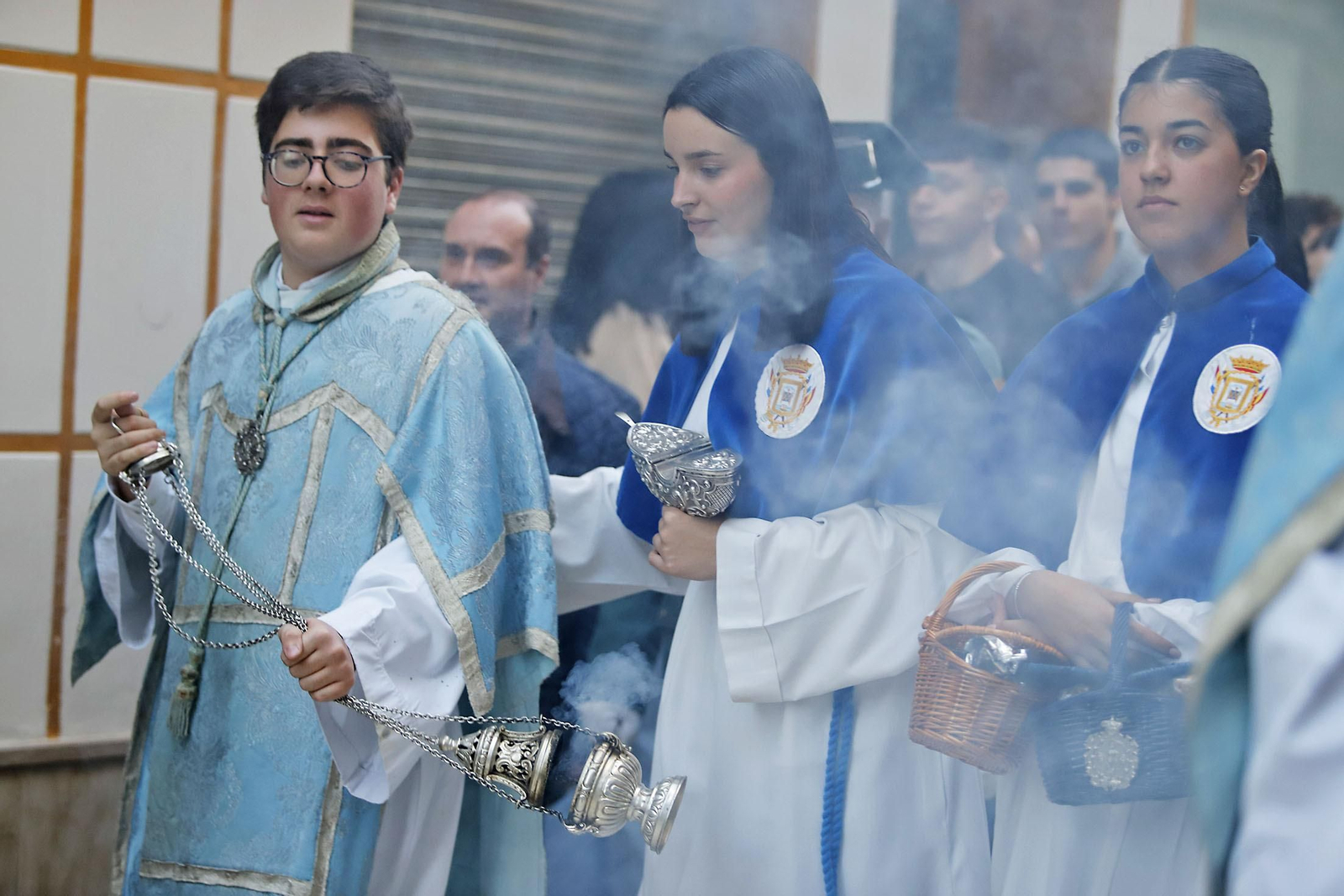 Imágenes de la procesión de la Purísima Concepción por las calles del el centro