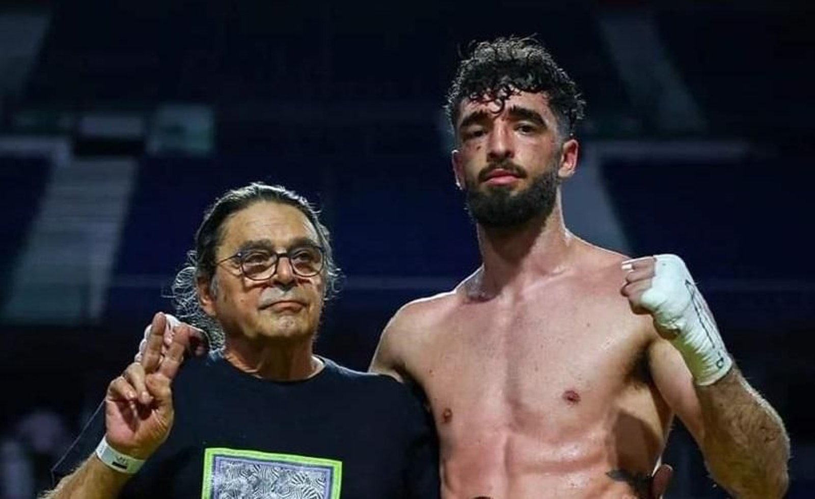 José Luis Navarro Jr posa junto a Ricardo Sánchez Atocha.