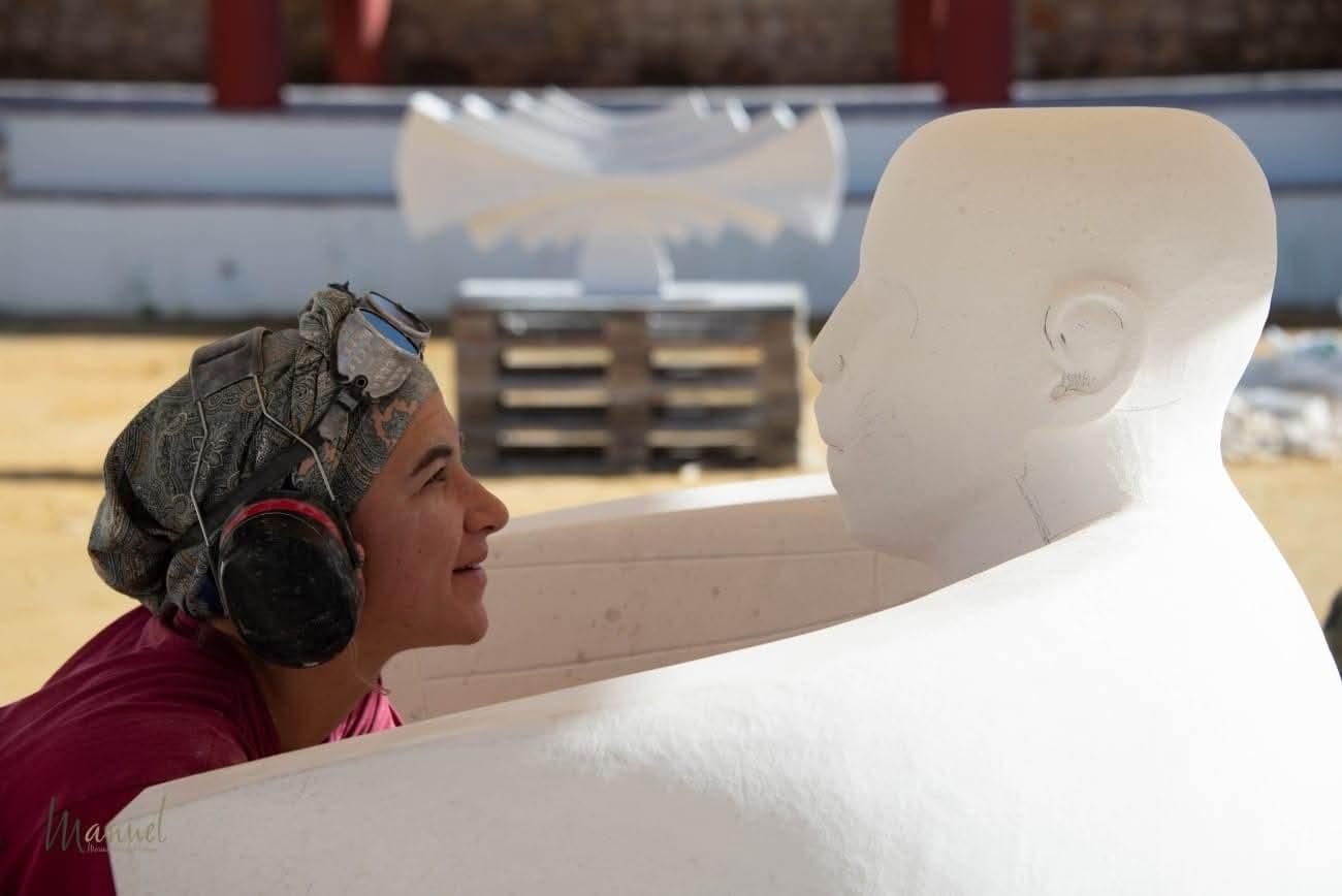 La piedra hecha arte al aire libre en Gilena