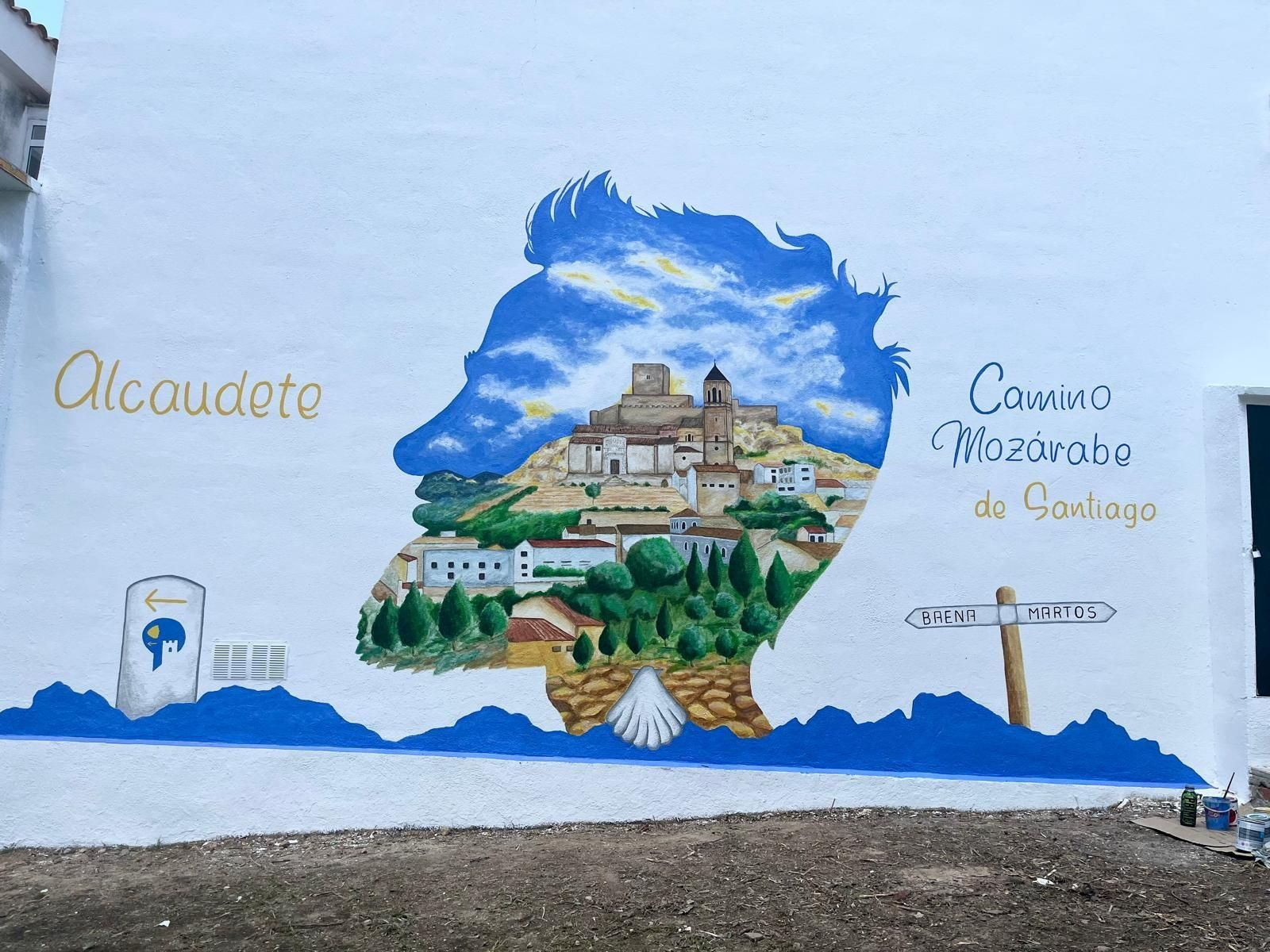 Arte urbano y turismo se dan la mano en estos murales del Camino Mozárabe de Santiago