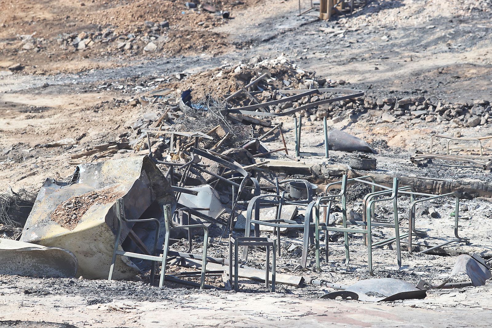 Así quedó el asentamiento de chabolas en Palos de la Frontera tras el incendio