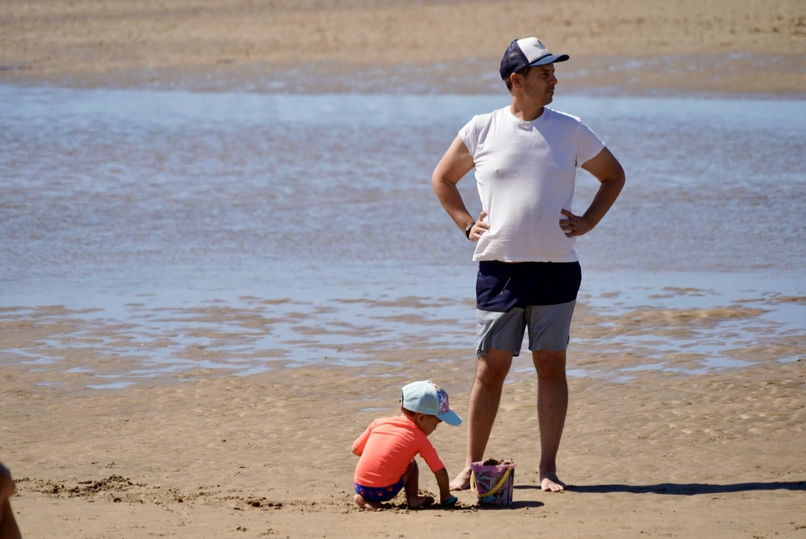 La mañana del sábado en la nueva playa de El Portil