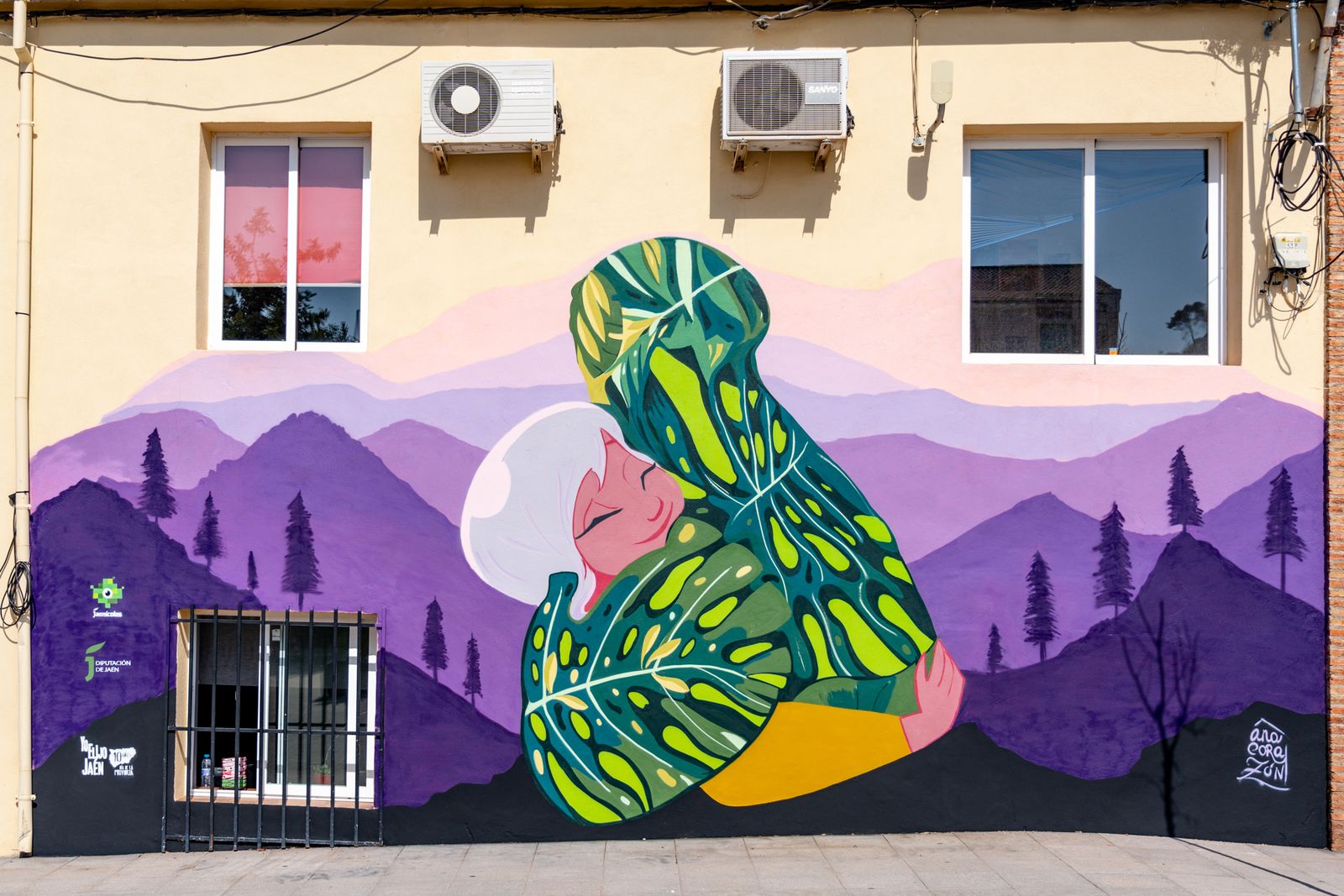 Obra mural de Ana Corazón, en Vilches.