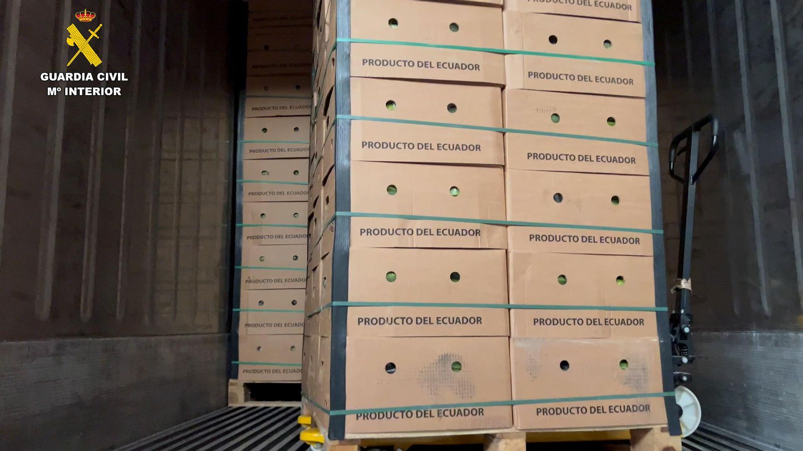 Contenedores de bananas que llegaban al puerto de Algeciras desde Sudamérica.