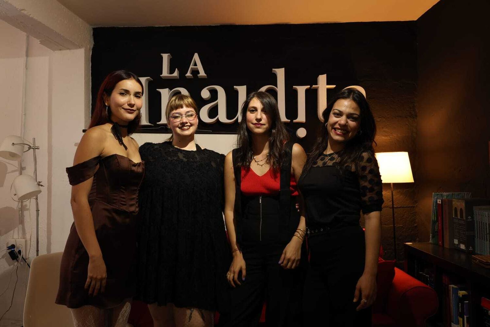 Integrantes de la asociación Femme Çinema en La Inaudita.