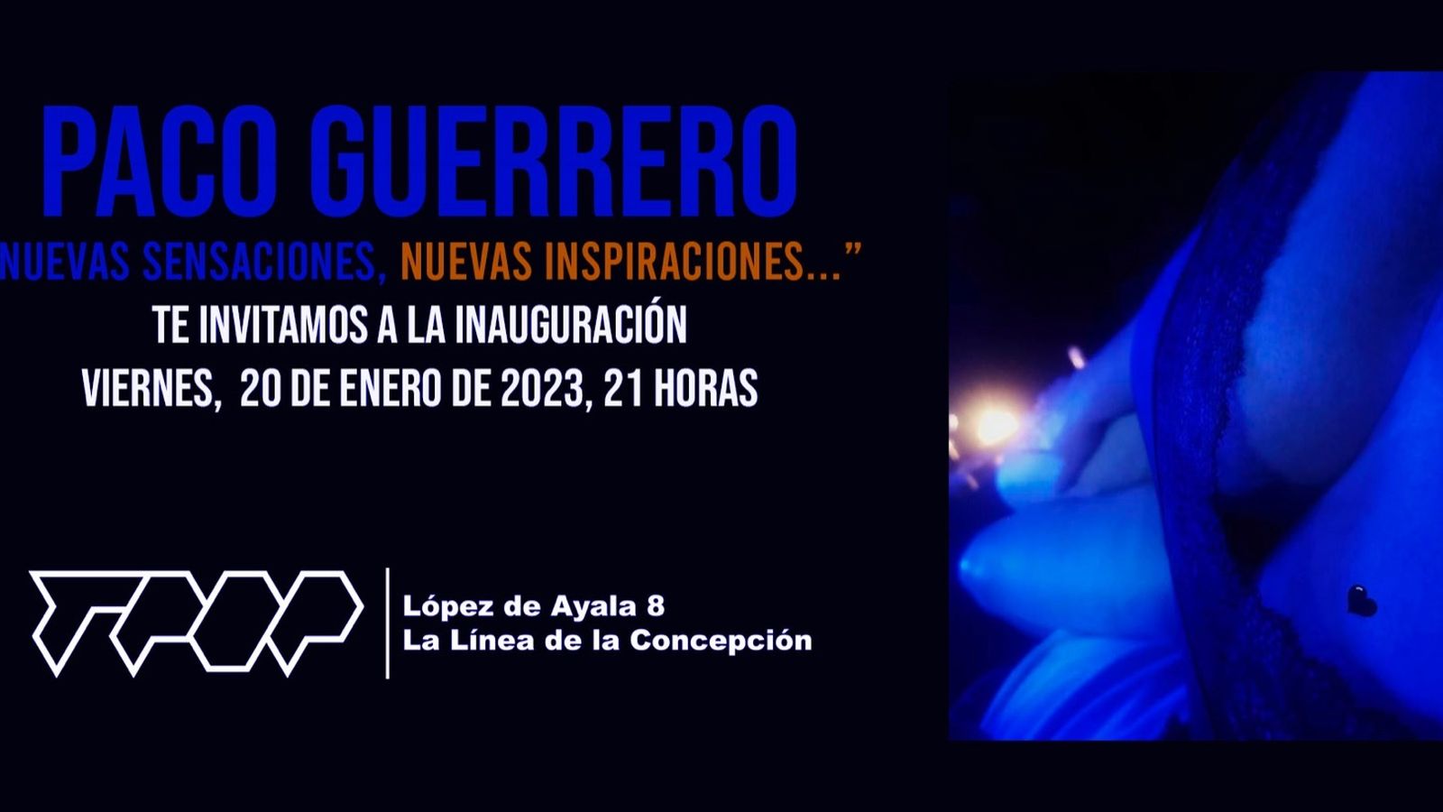 El cartel de la muestra de Paco Guerrero.