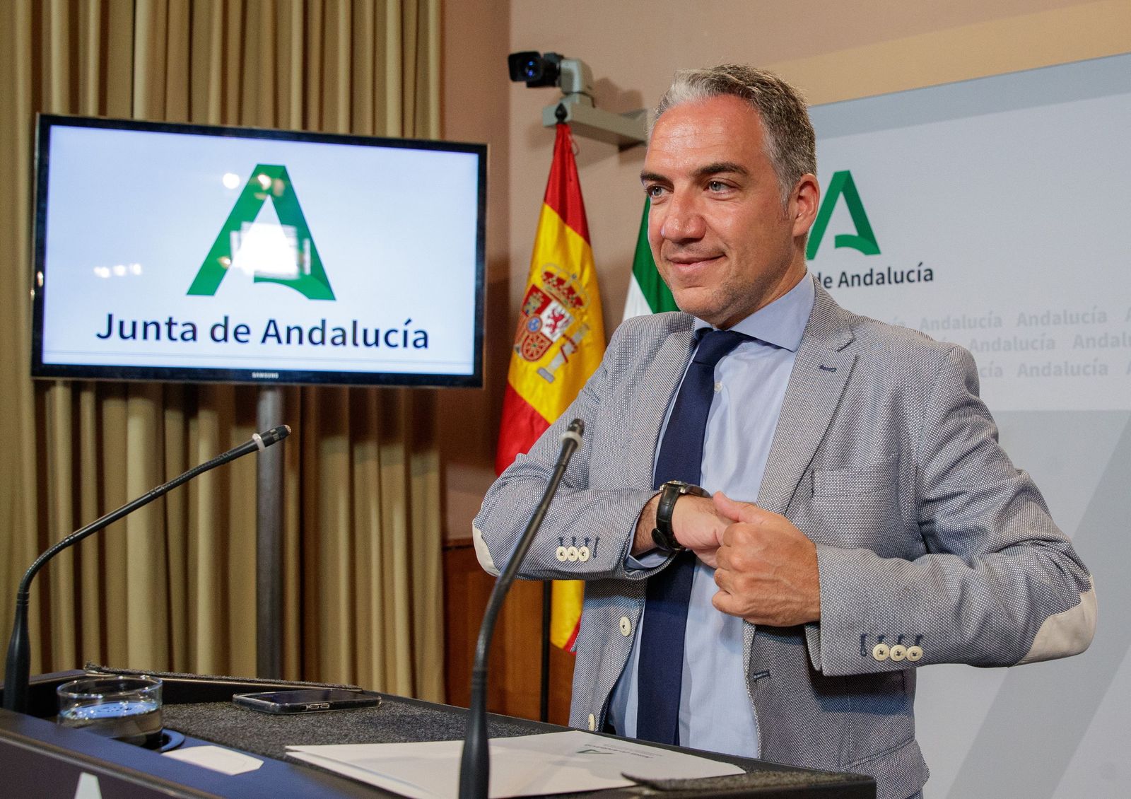 El portavoz del Gobierno andaluz, Elías Bendodo.