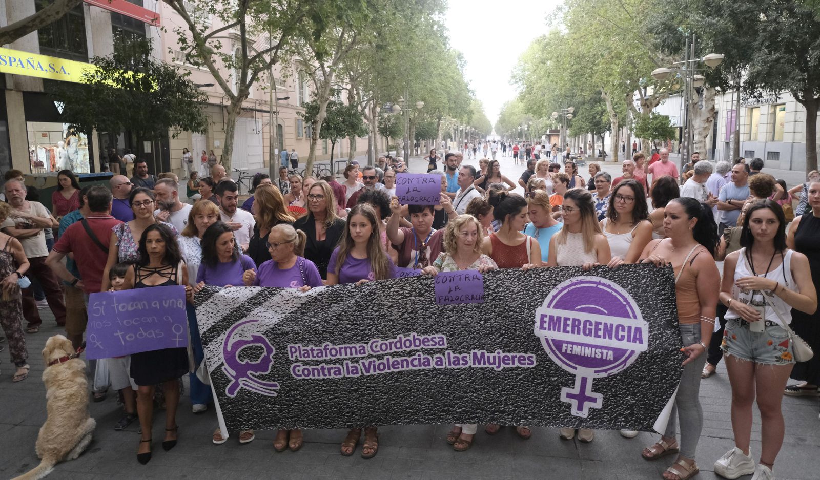 Manifestación en el Bulevar convocada en rechazo a la violación de la joven de 18 años.