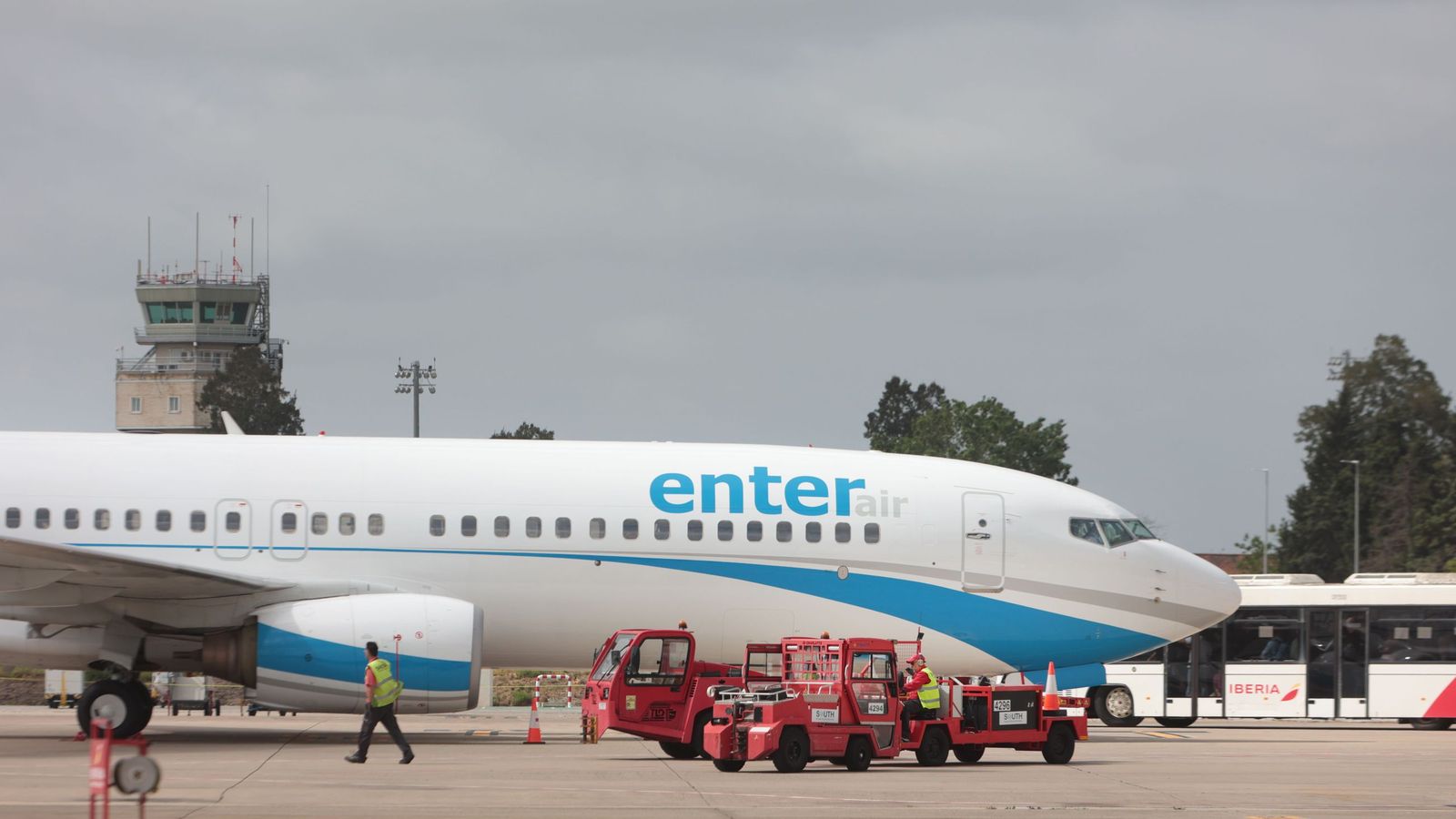 Un avión de Enter Air que ha cubierto la ruta entre Varsovia y Jerez.