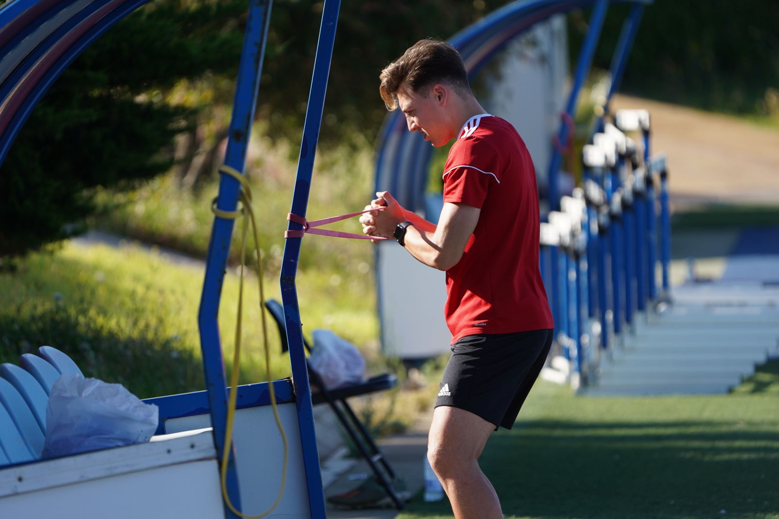 Imágenes del entrenamiento individual del lunes en Estadio y Anexo