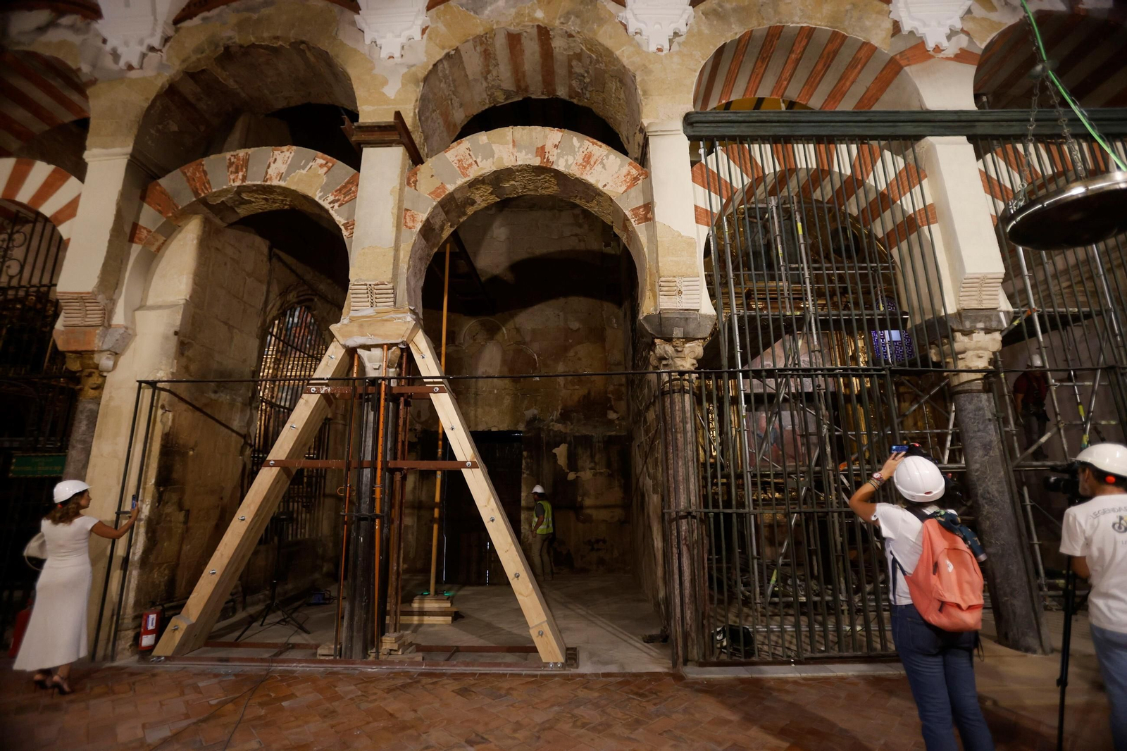 Una de las capillas afectadas por el incendio del pasado 8 de agosto en la Mezquita-Catedral.