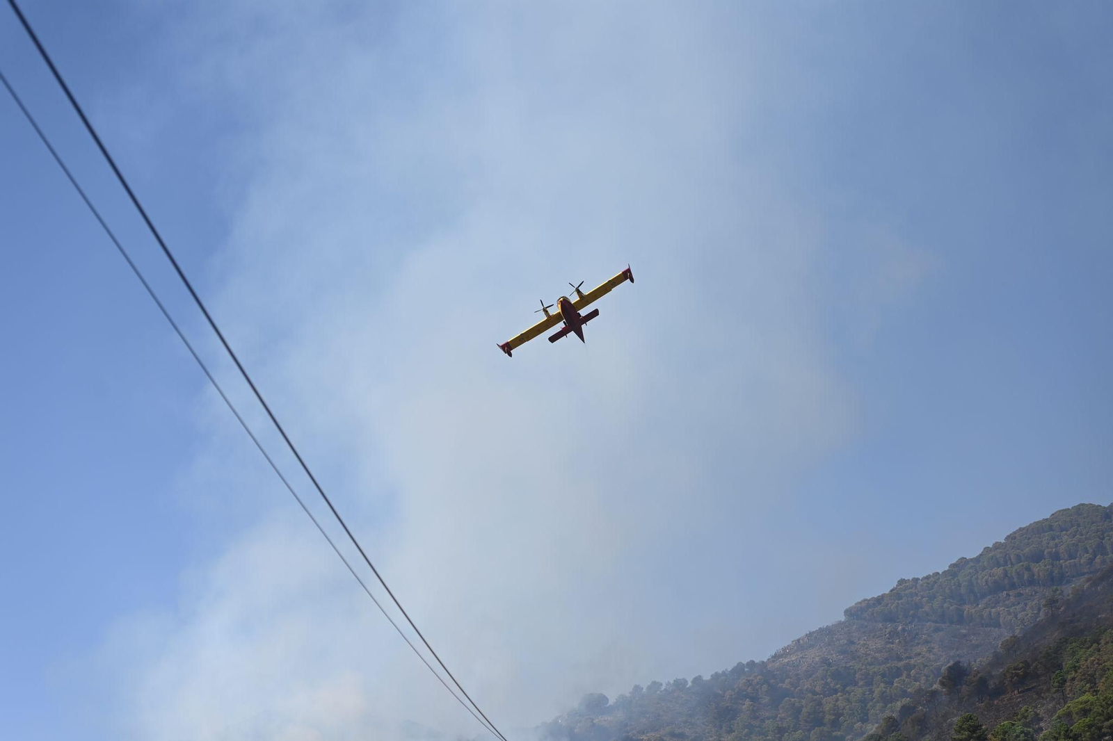 Las fotos de la lucha contra el fuego en Pinos de Alhaurín