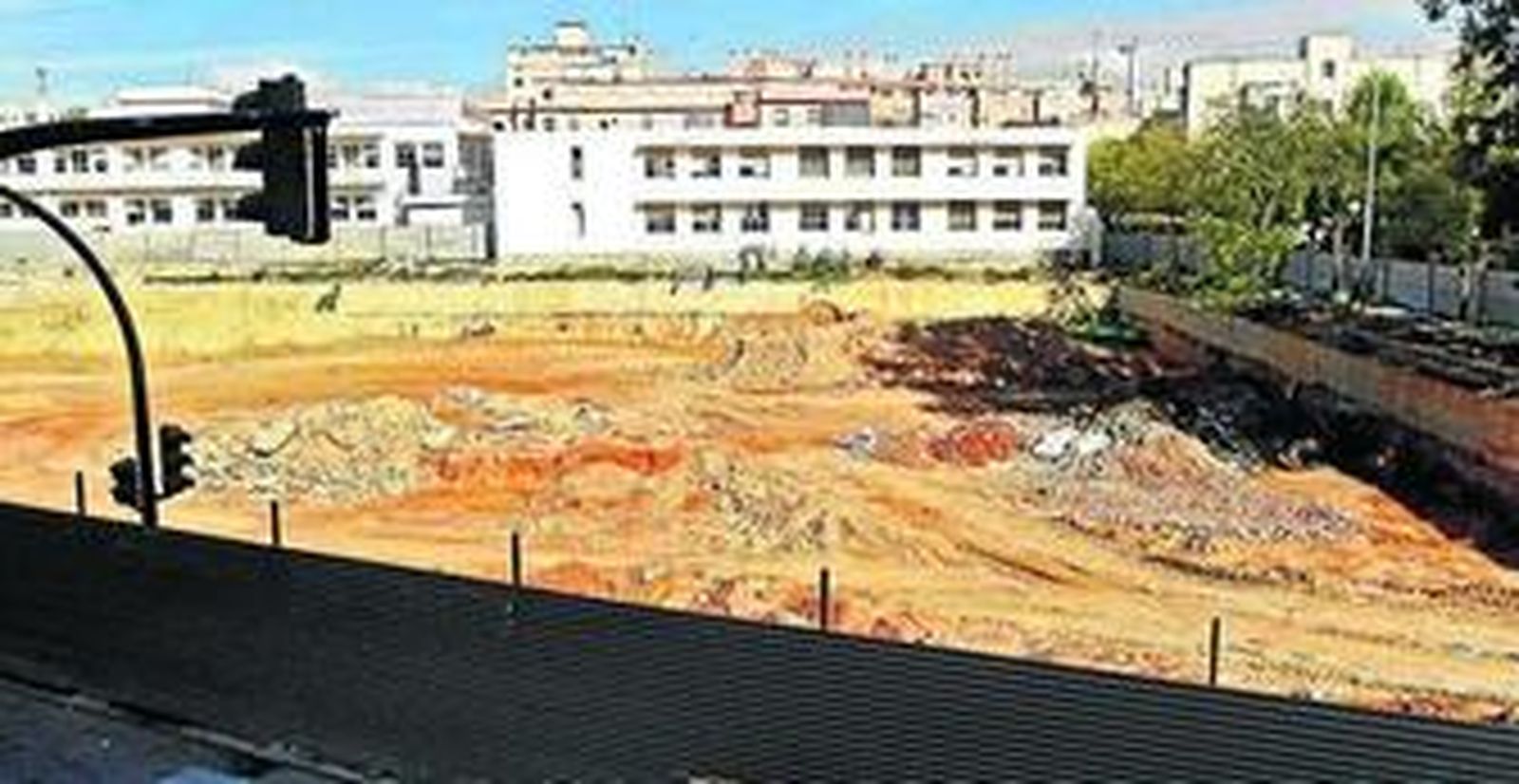 Imagen del solar donde estaba el Pabellón Portillo.