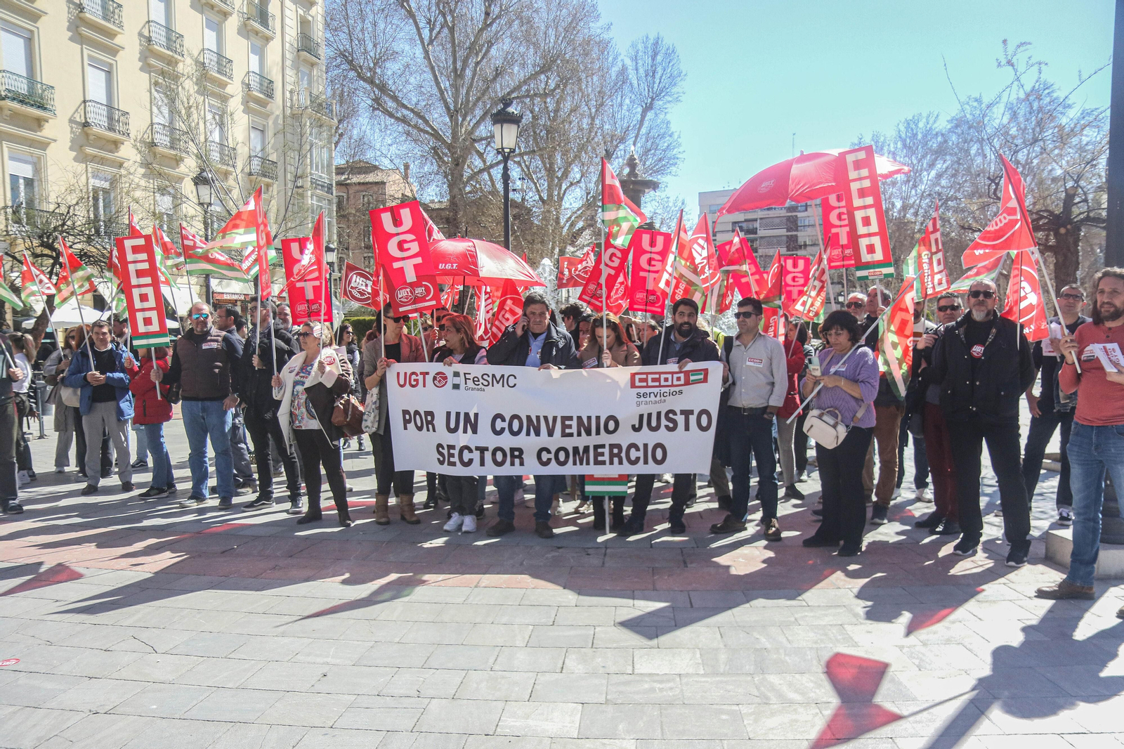Imagen de la concentración del sector del comercio el pasado 12 de marzo en Granada