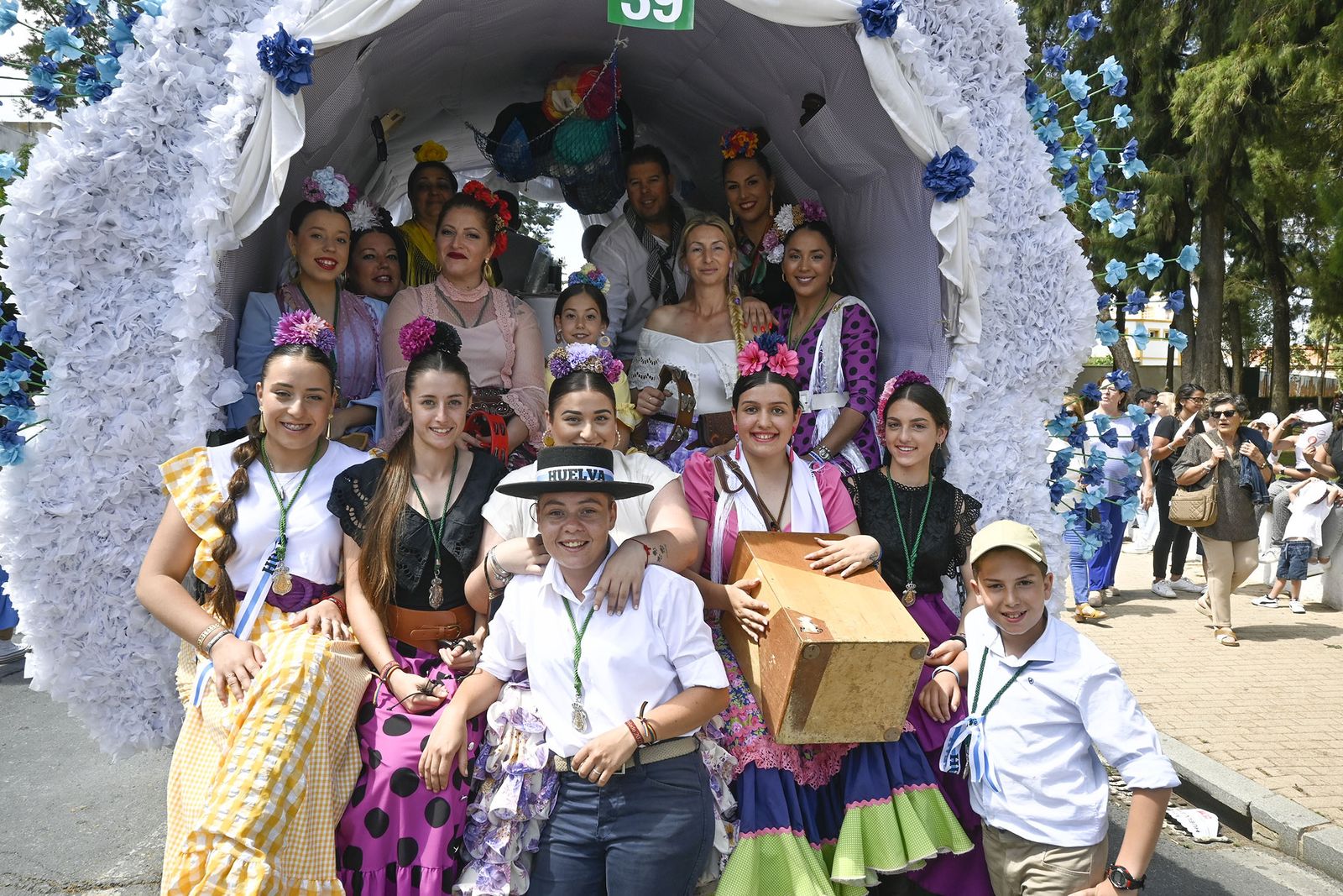 Todos los rocieros de la comitiva de la Hermandad de Huelva, en imágenes
