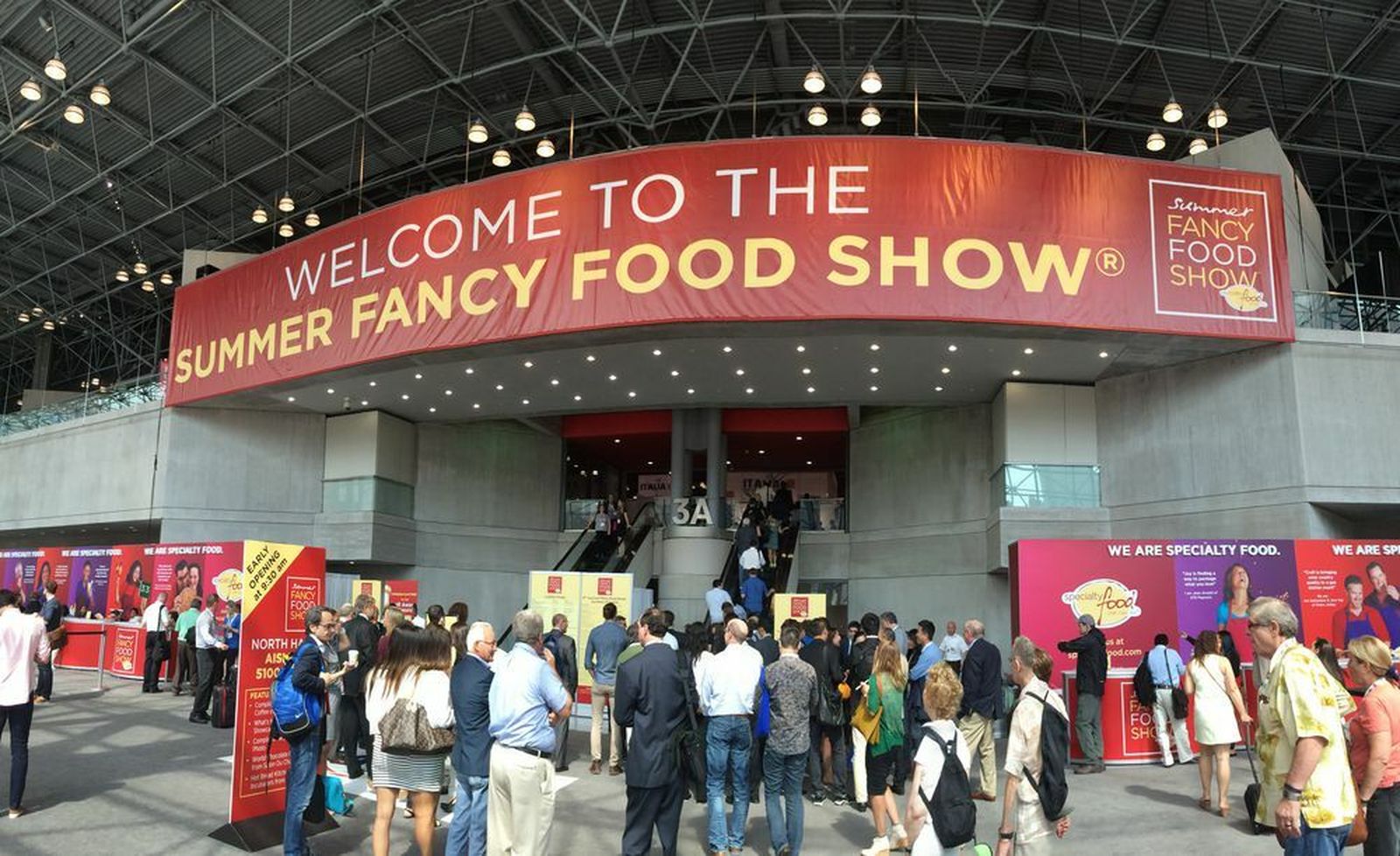 Entrada al salón en el que se celebra el Summer Fancy Food