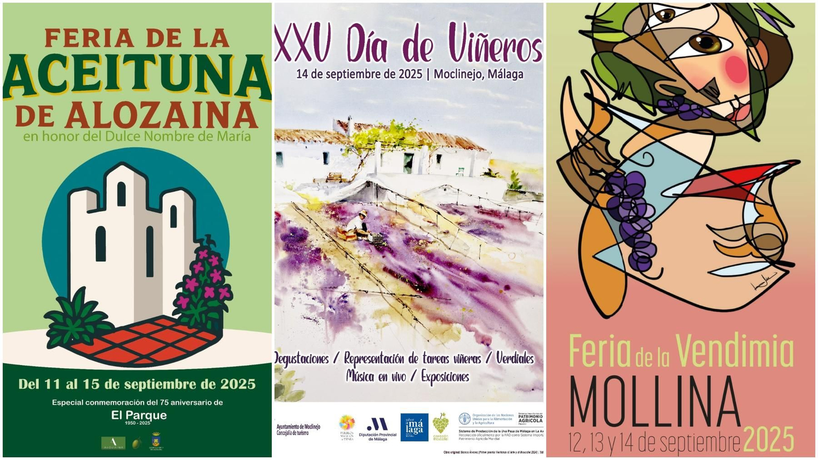 Tres de las fiestas gastronómicas de los pueblos de Málaga.