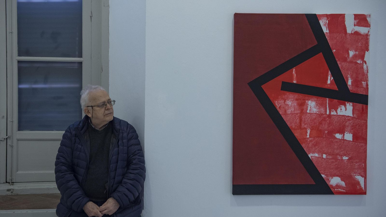 Gerardo Delgado, que cumplirá 80 años en febrero, en la galería Rafael Ortiz.