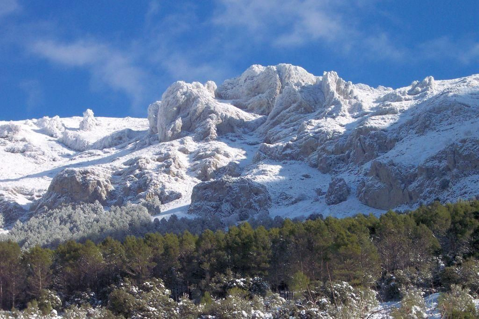 Paraje nevado en Sierra Mágina.