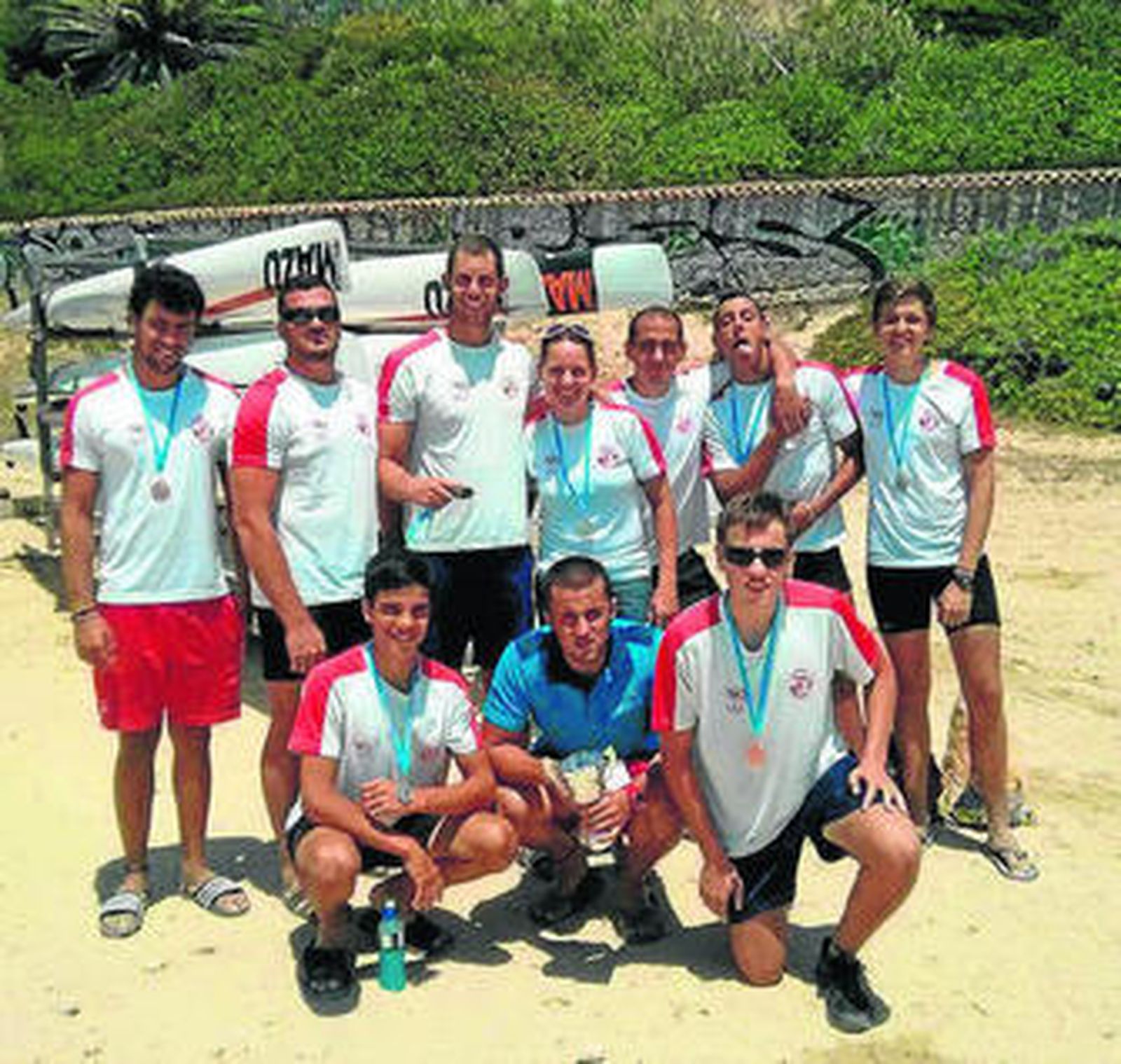 La expedición del CP Algeciras, ayer en El Puerto.