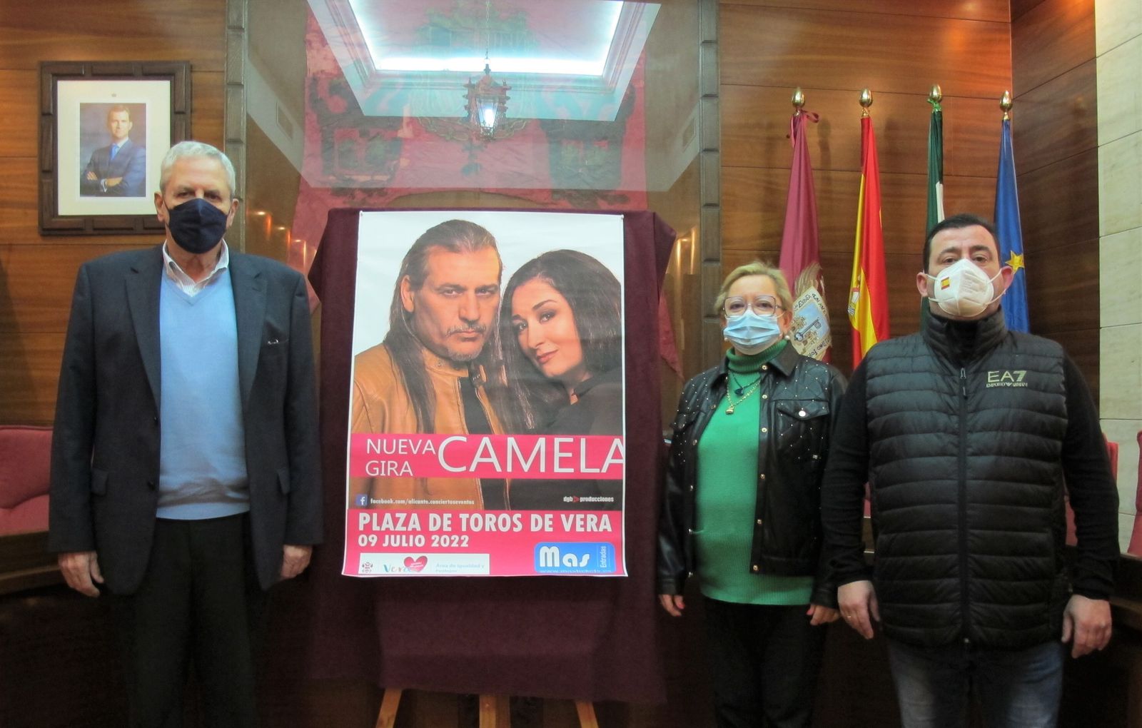 Presentación del cartel del concierto de Camela.