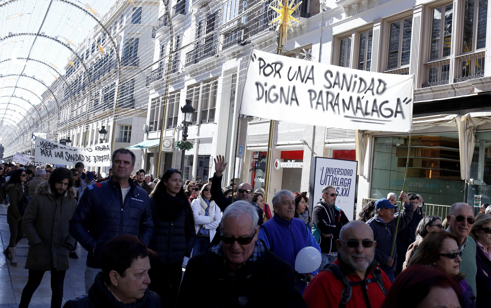 La marea blanca, en Málaga