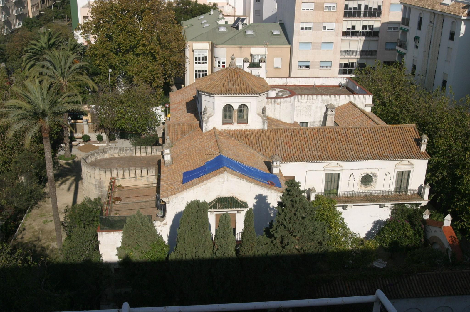 Imagen aérea del chalé de Varela.