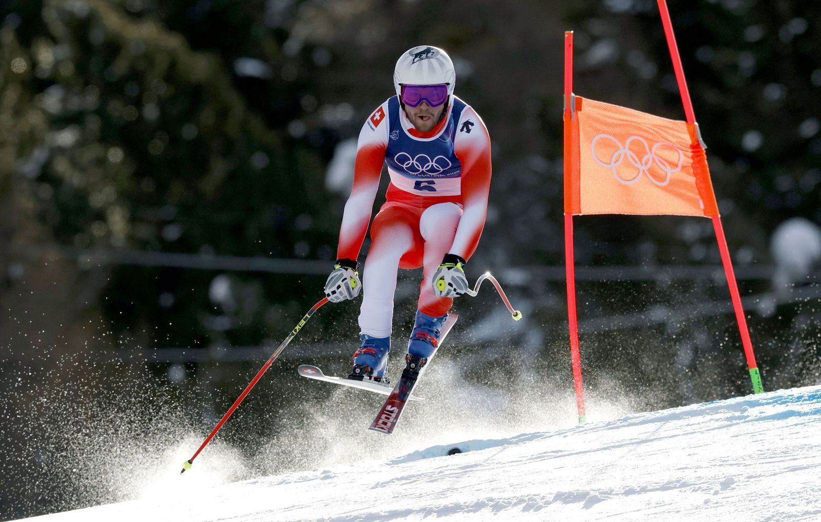 Las espectaculares fotos del descenso masculino en los Juegos Olímpicos de invierno