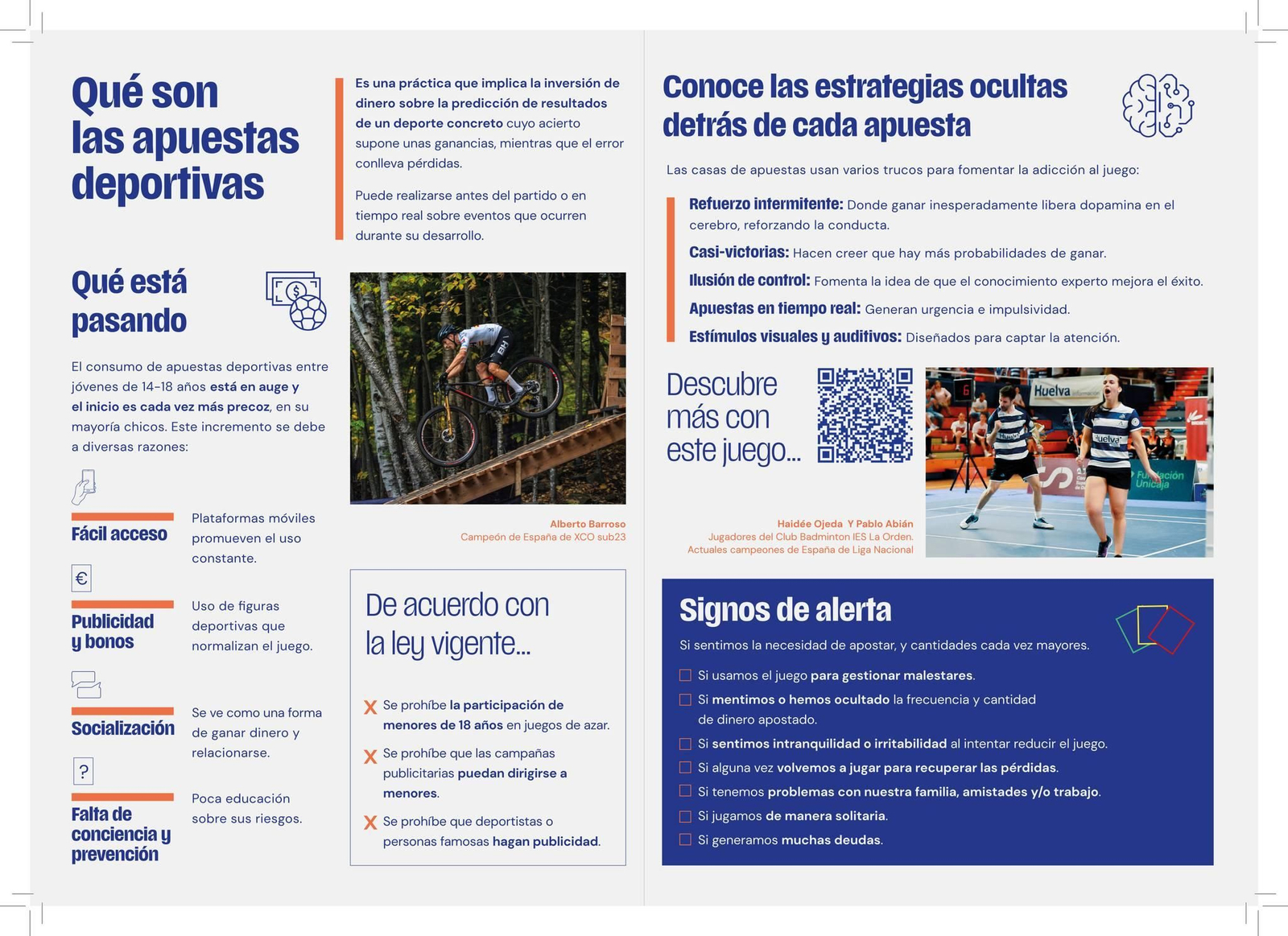 Segunda parte del díptico lanzado por la campaña de prevención del juego de apuestas online.