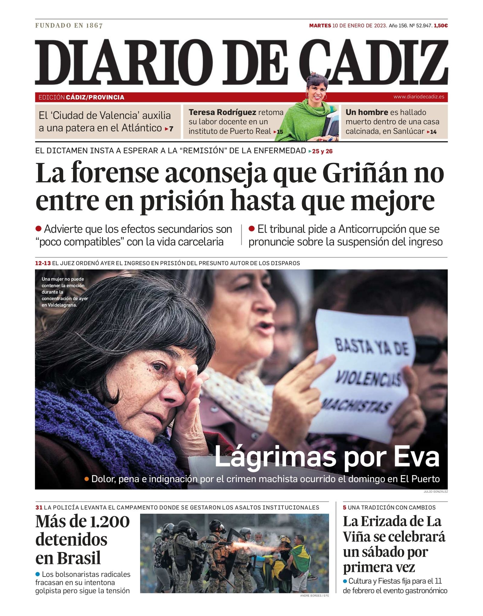 10 de enero. Asesinato machista en Valdelagrana.