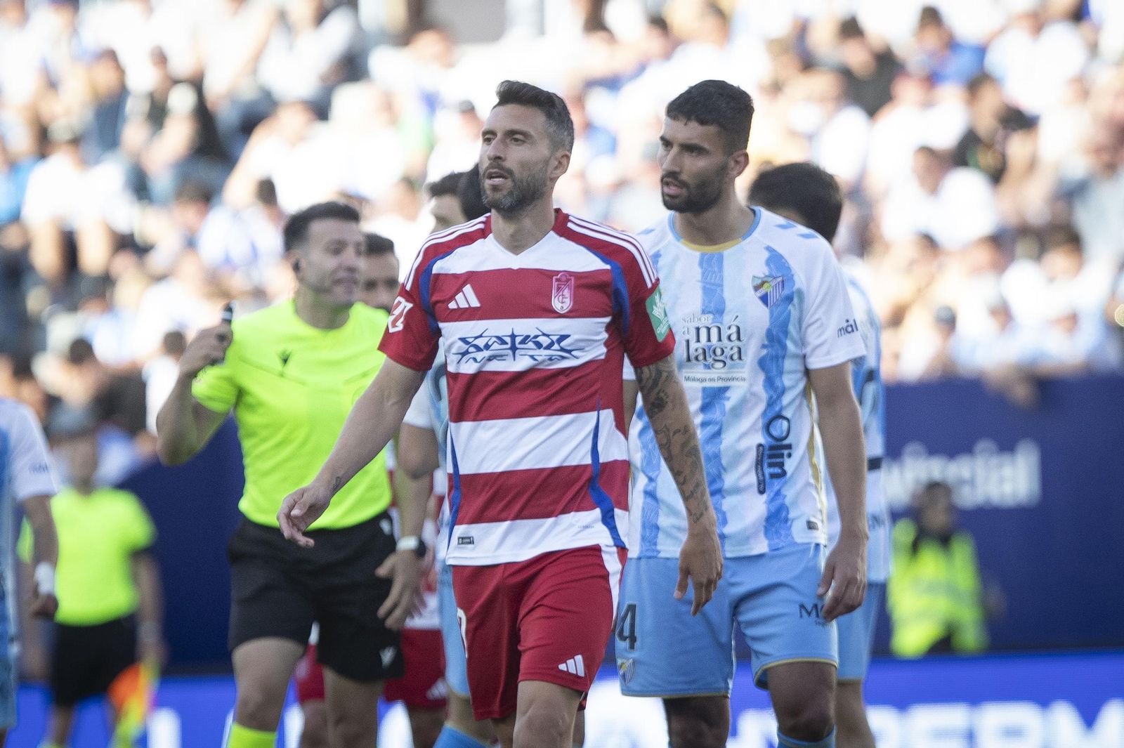 Las imágenes del partido entre el Málaga y el Granada CF